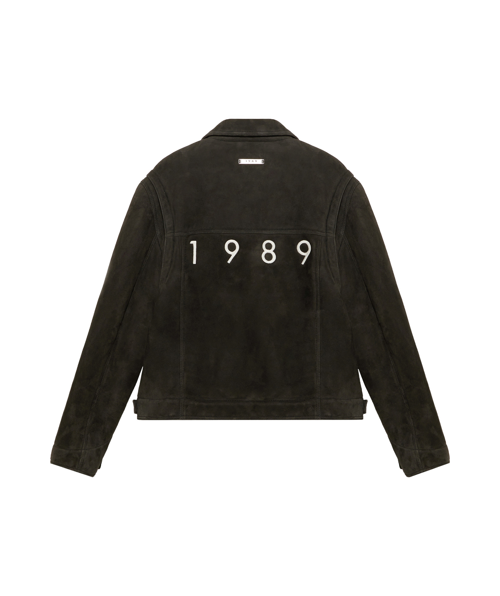 1989 Studio Shearling Jacket Embroidered Detail In Dark Brown