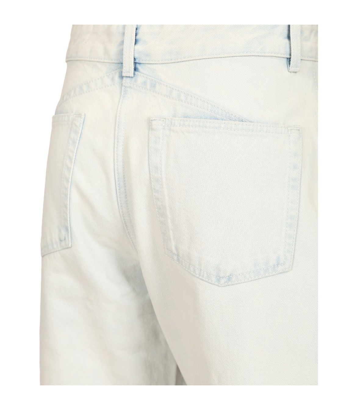 Alaïa Rounded Jeans Light Blue In White