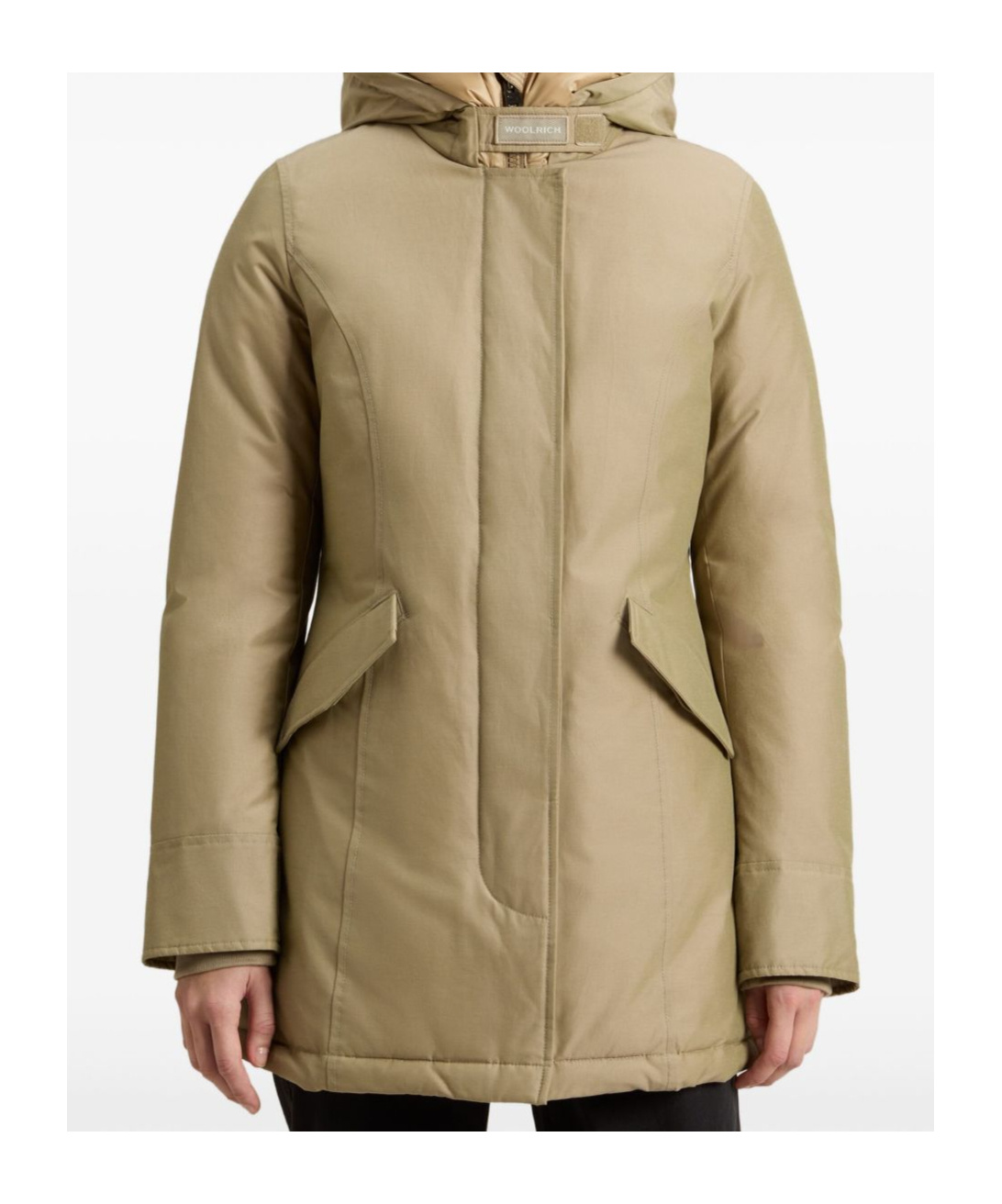 Woolrich Sand Cotton Blend Arctic Parka In Brown