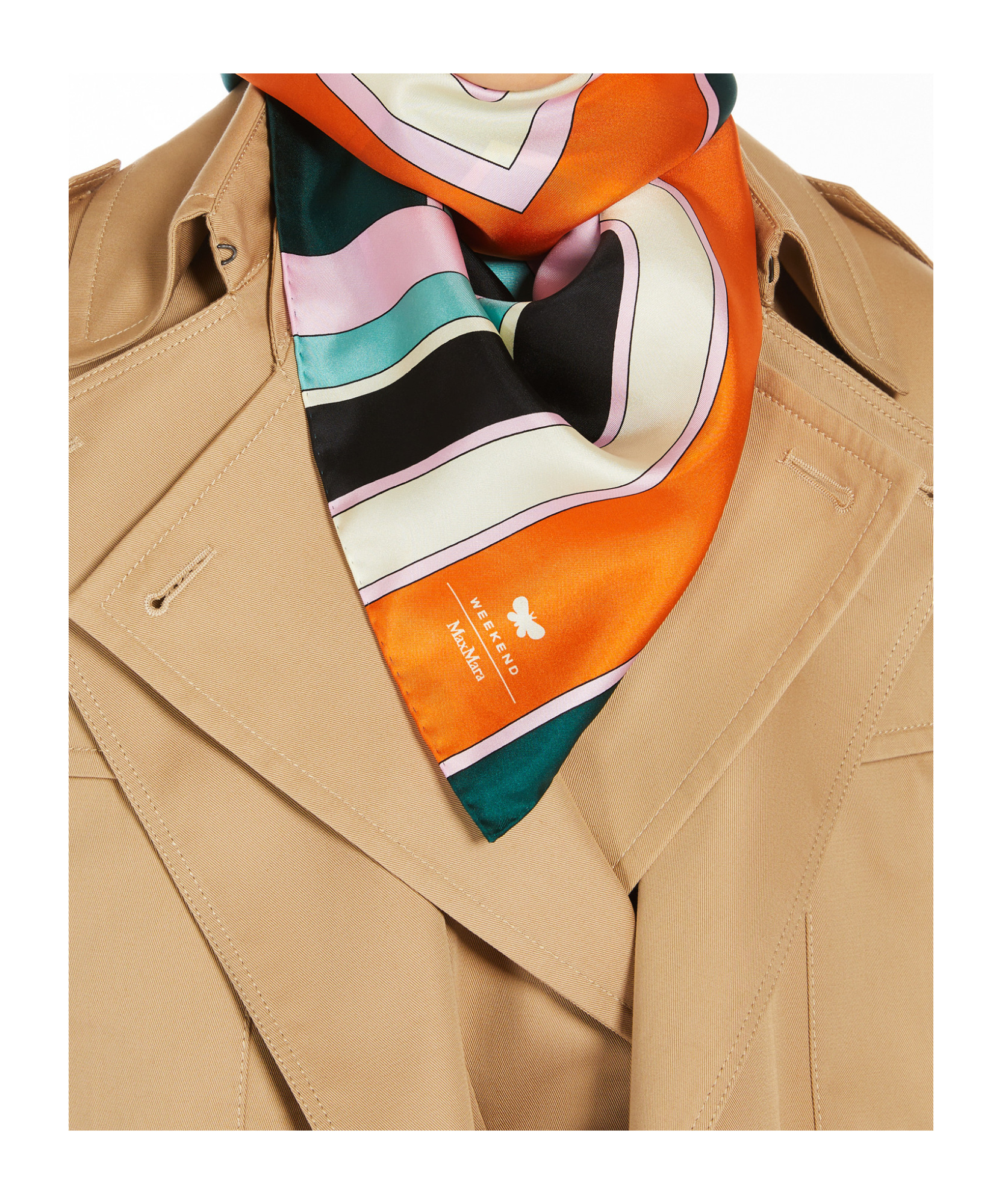 Weekend Max Mara Printed Silk Scarf In Multicolor