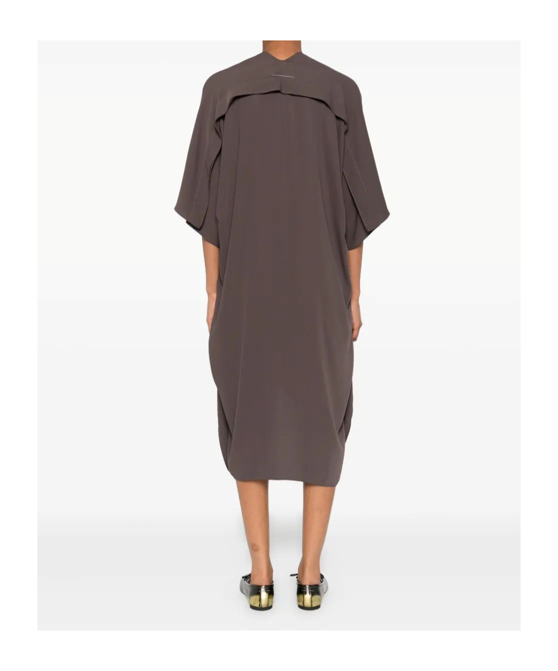 Mm6 Maison Margiela V-neck Asymmetric Day Dress In Animal Print