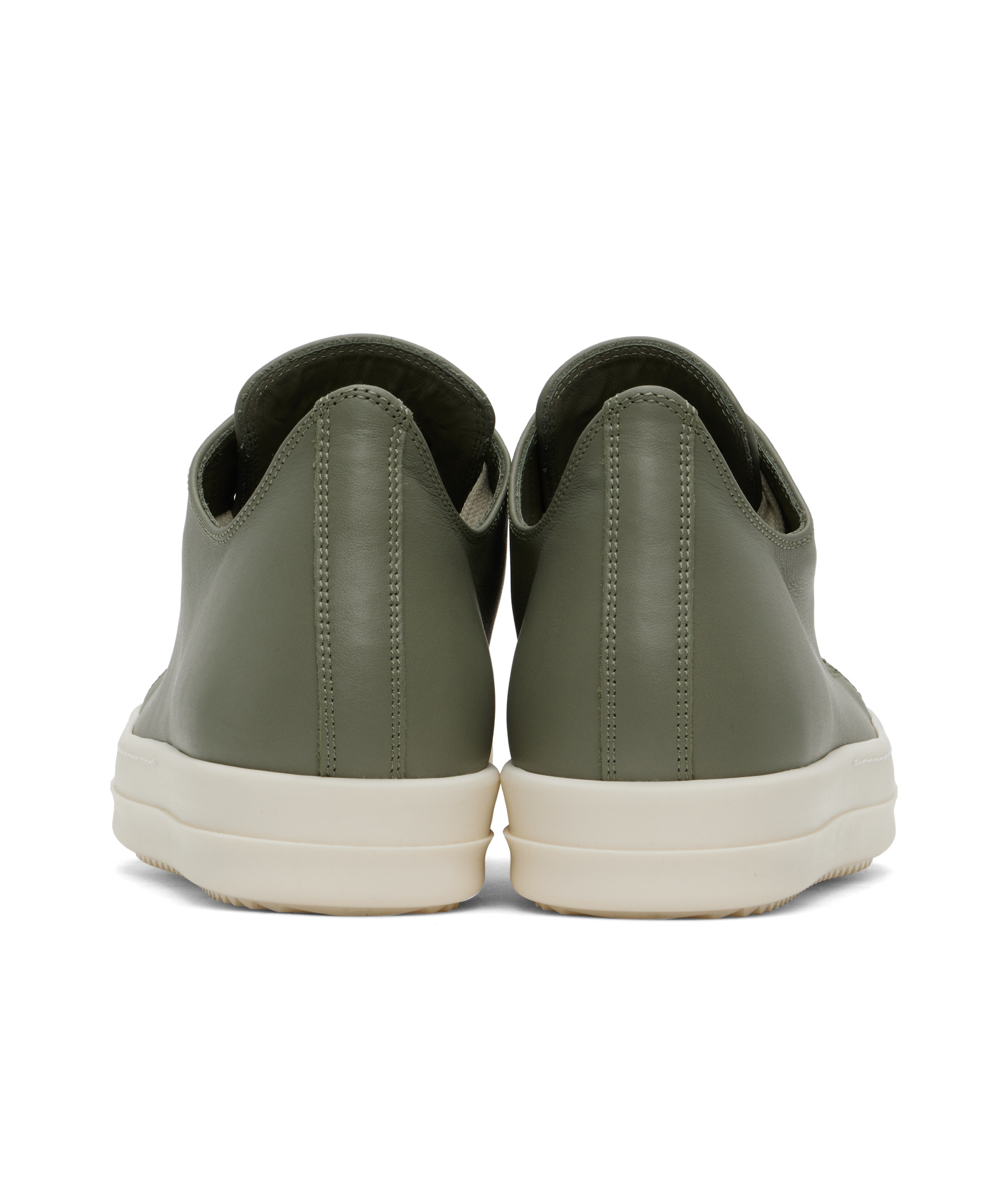 Rick Owens Green Hollywood Low Sneakers In Green