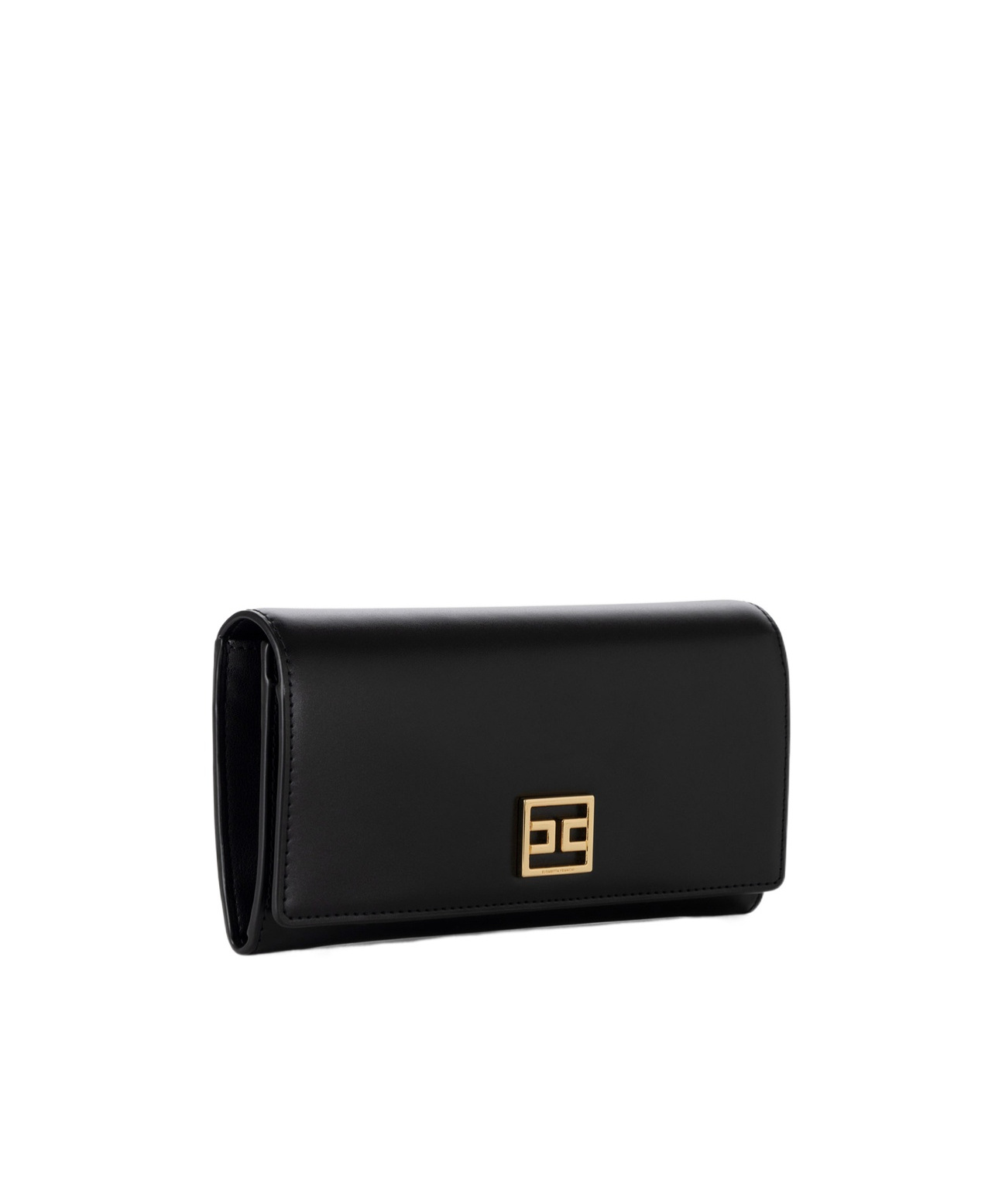 Shop Elisabetta Franchi Large Logo Wallet In Black