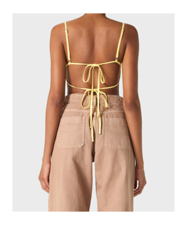 Blumarine Thin Shoulder Strap Sling In Yellow