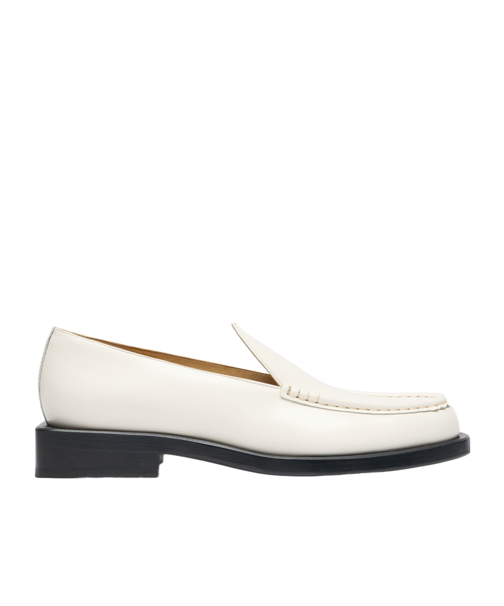 Jacquemus Les Mocassins Leather Loafers In White