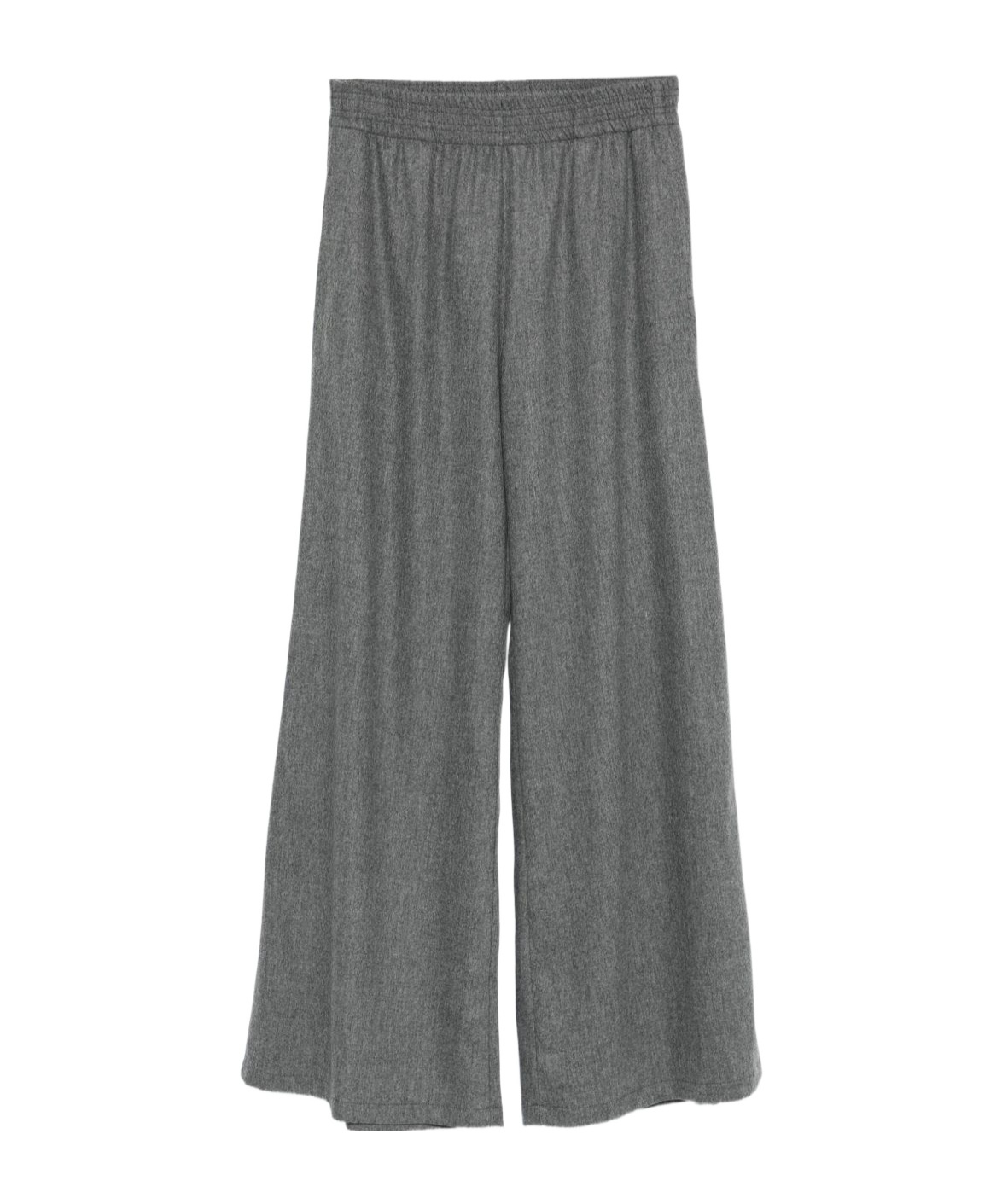 Fabiana Filippi Comfortable Wide-leg Trousers Elastic Waistband In Gold