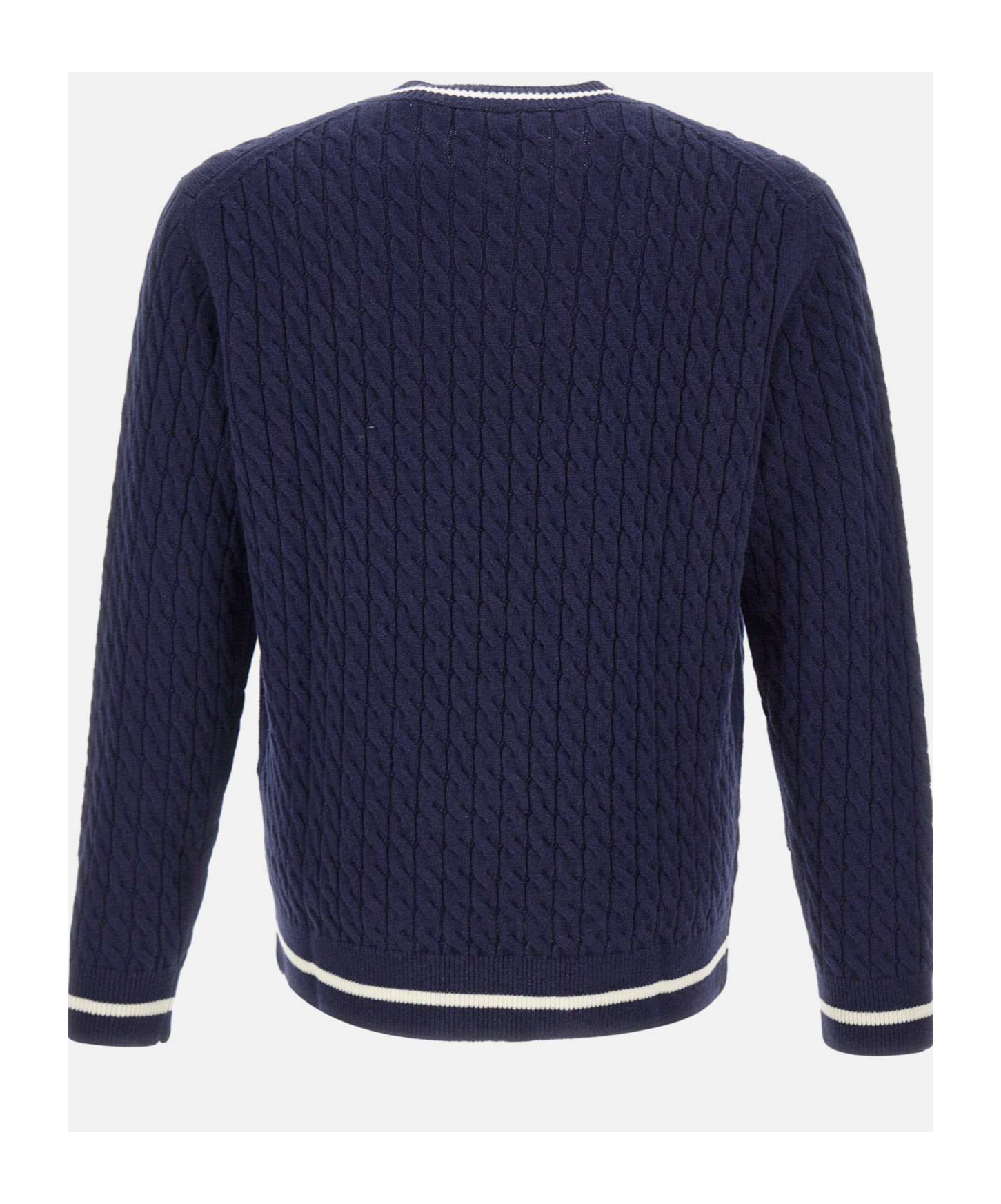 Eleventy Long-sleeved Wool Sweater In Blue