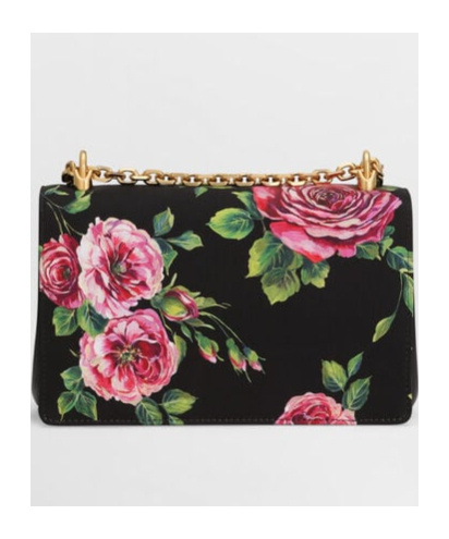 Dolce & Gabbana Floral Pattern Shoulder Bag In Nude