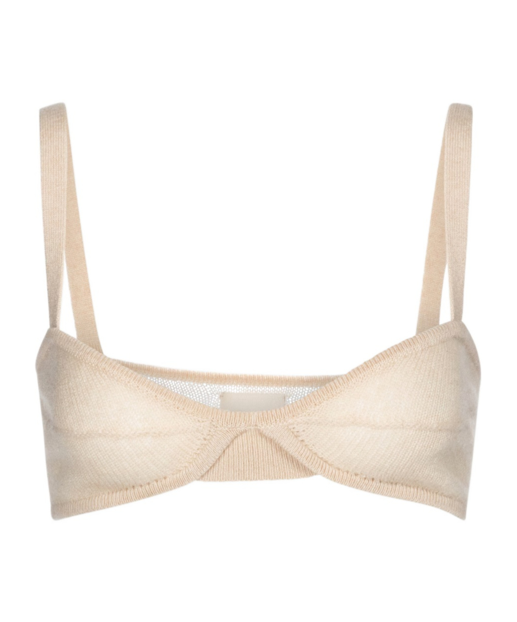 Khaite Eda Cashmere Bralette In Neutral