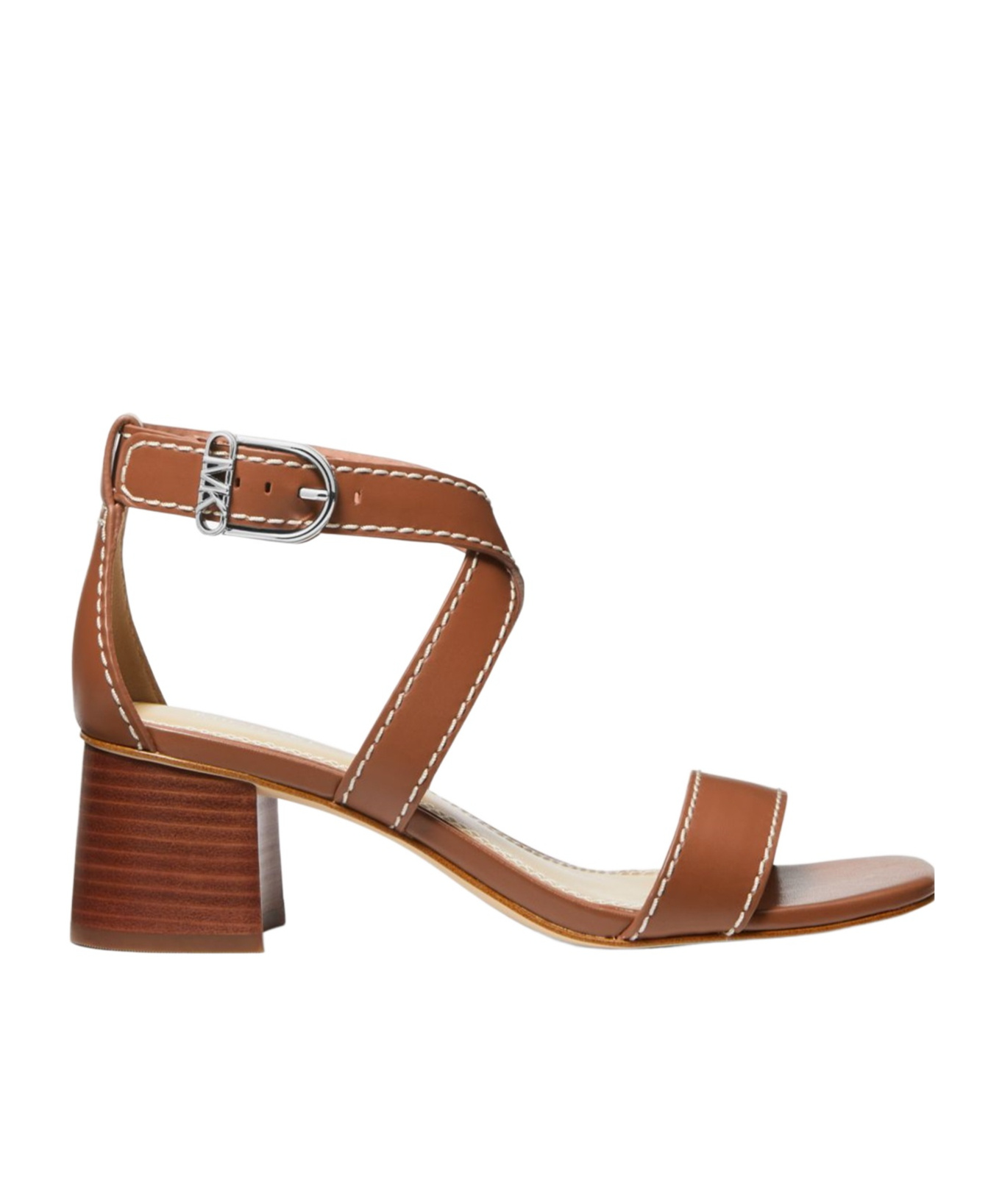 Shop Michael Kors Ashton 50mm Leather Sandals In Brown