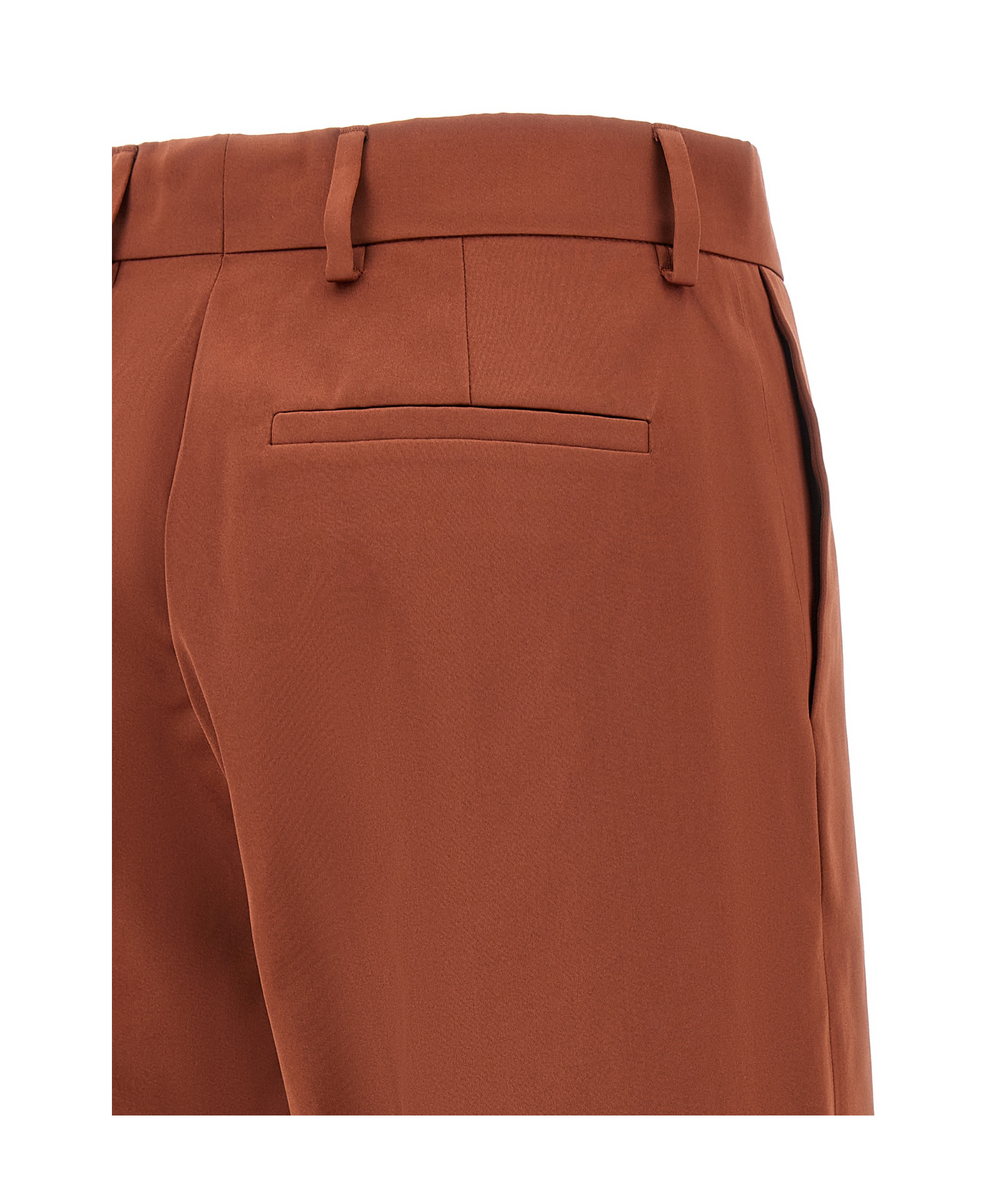 Dries Van Noten High Waist Wide Leg Trousers With Back Pockets In Brown