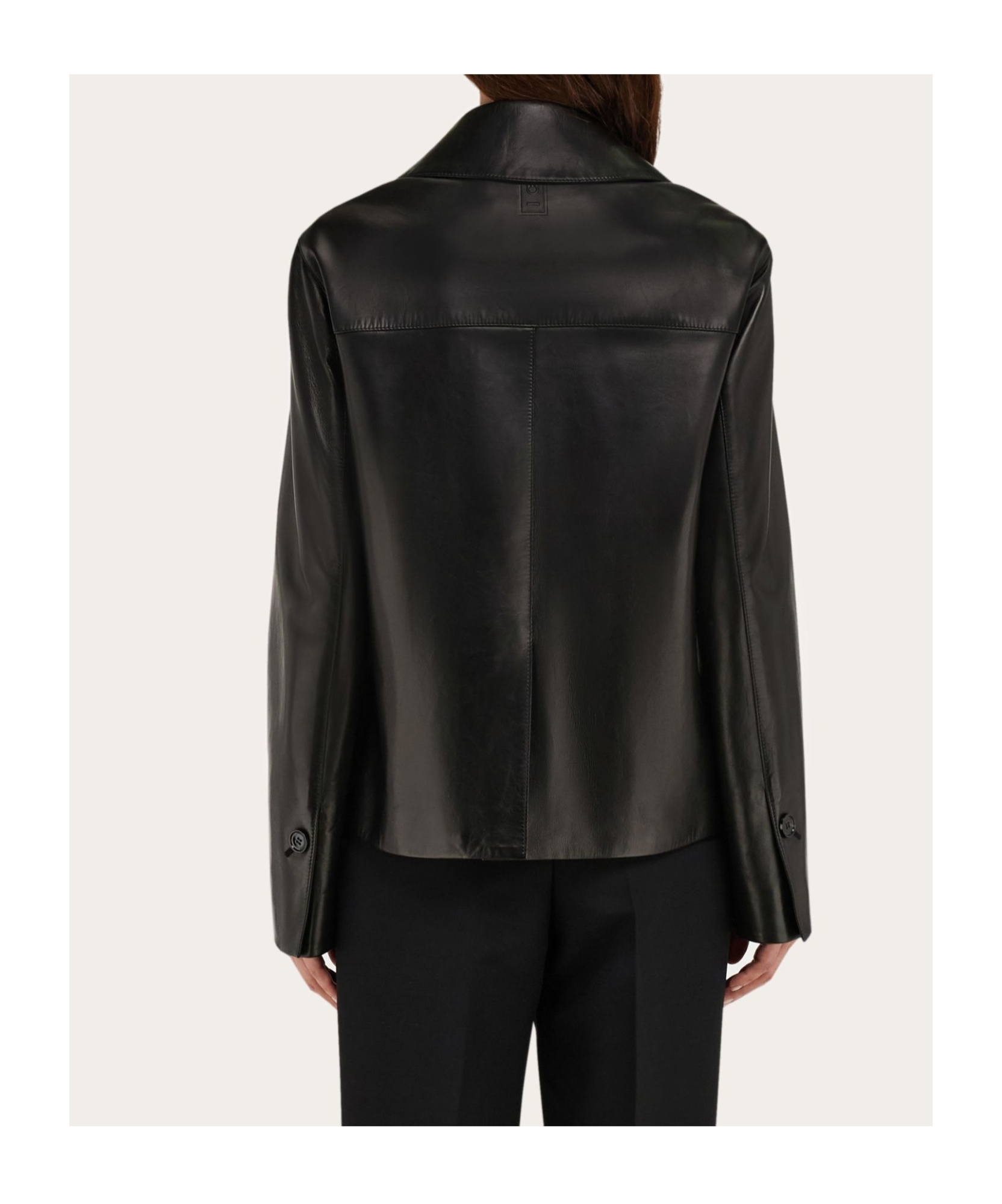 Ferragamo Blouson En Nappa In Black