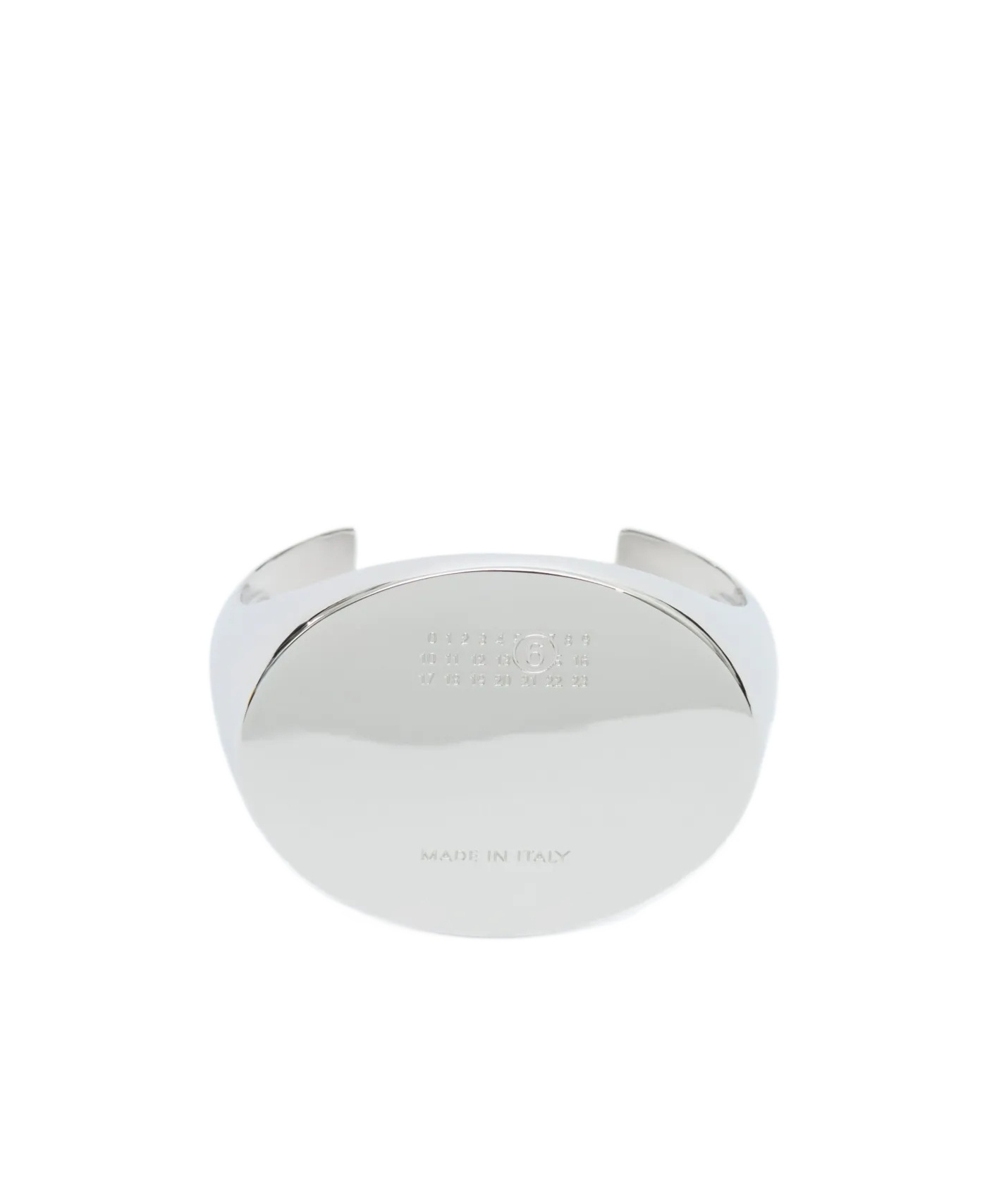 Mm6 Maison Margiela Numbers-motif Cuff Bracelet In Silver