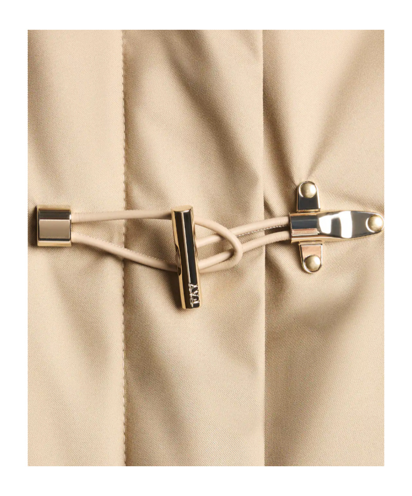 Fay Toggle Coat In Technical Gabardine In Brown