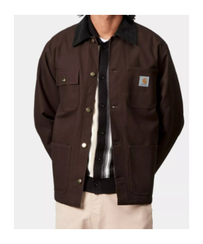 Carhartt Chocolate Cotton Michigan Coat In Brown