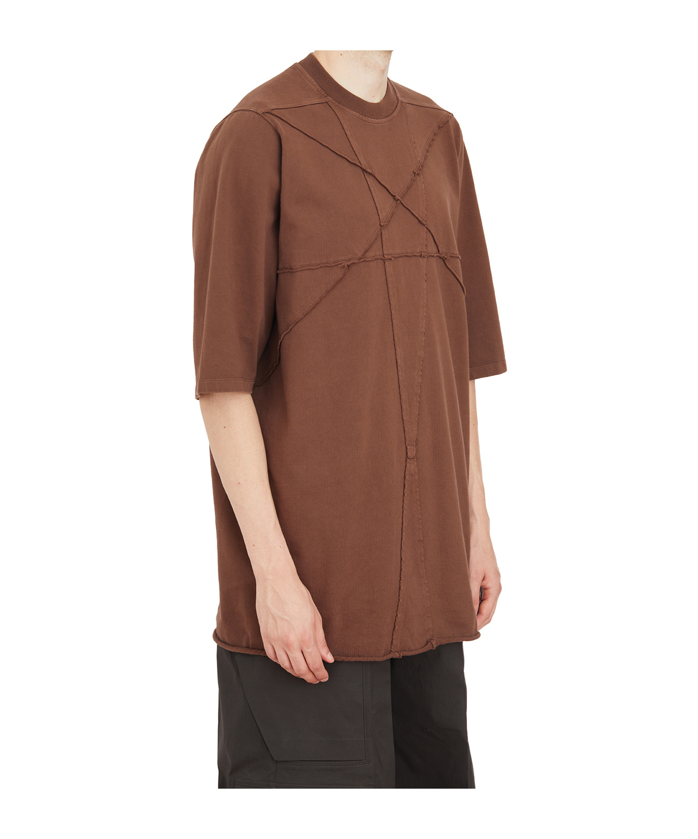Rick Owens Drkshdw Short-sleeved T-shirt In Brown