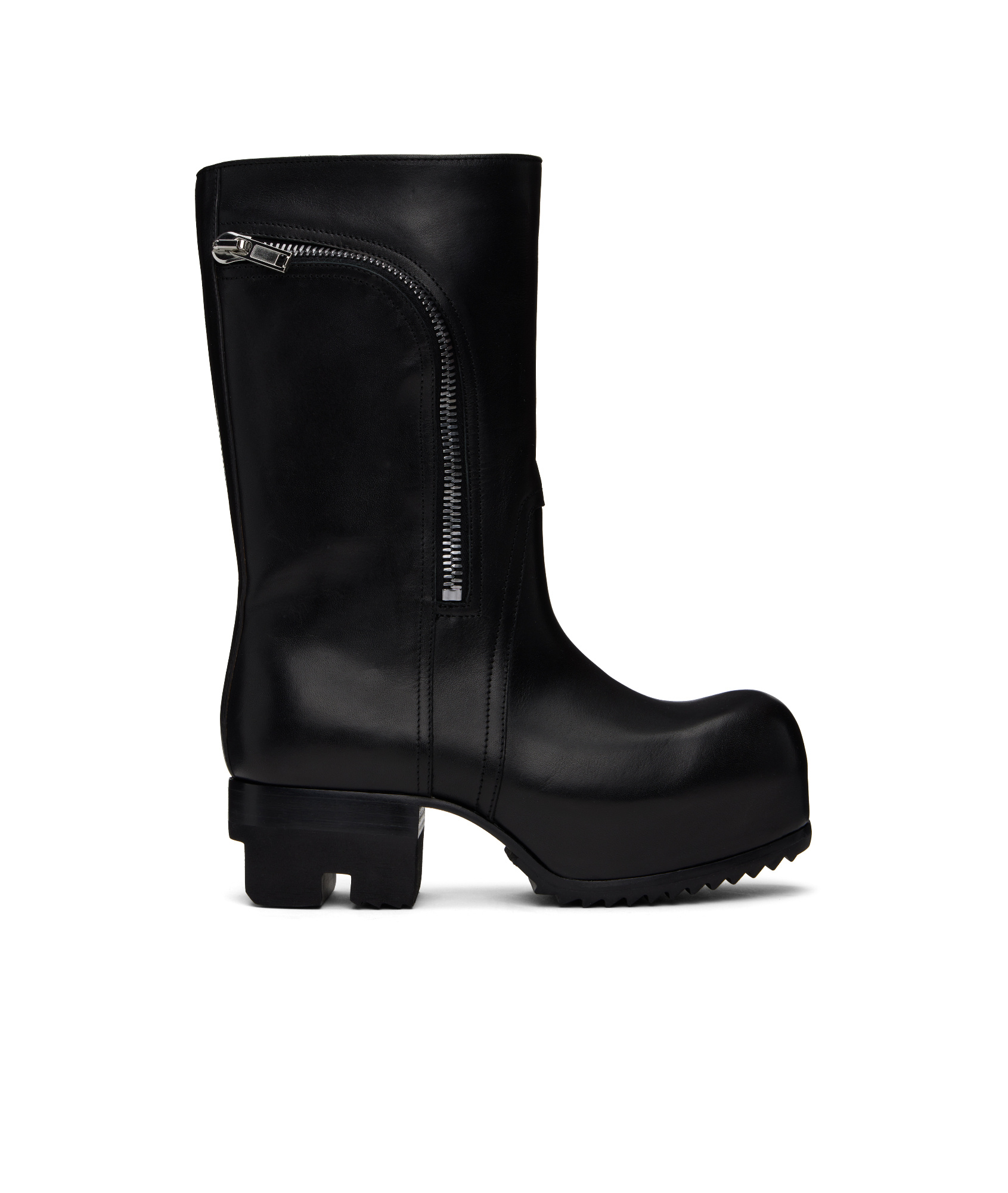 Rick Owens Black Hollywood Bauhaus Ballast Pull Boots In Black