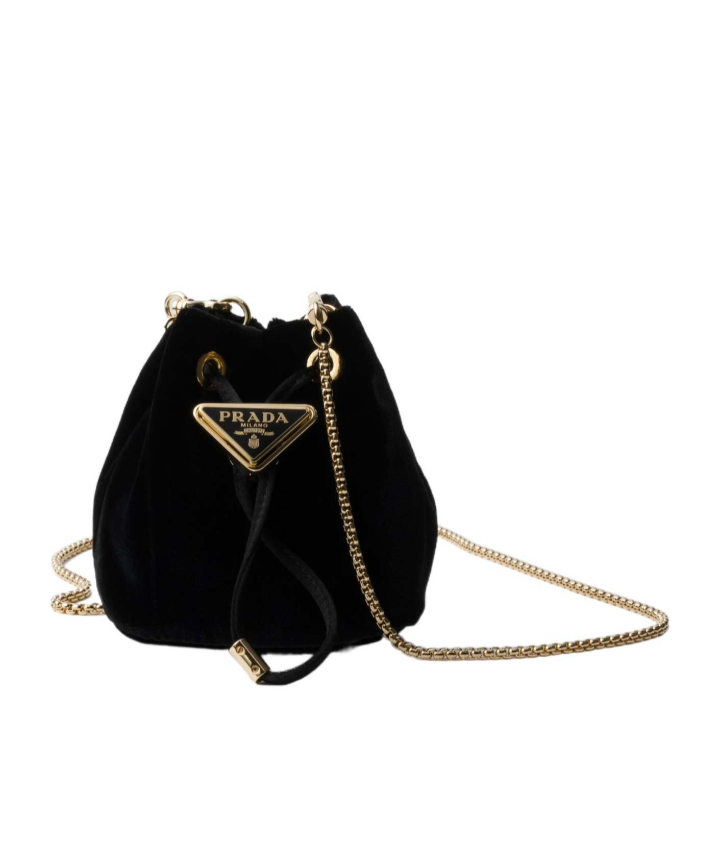 Prada Velvet Mini Bag In Black