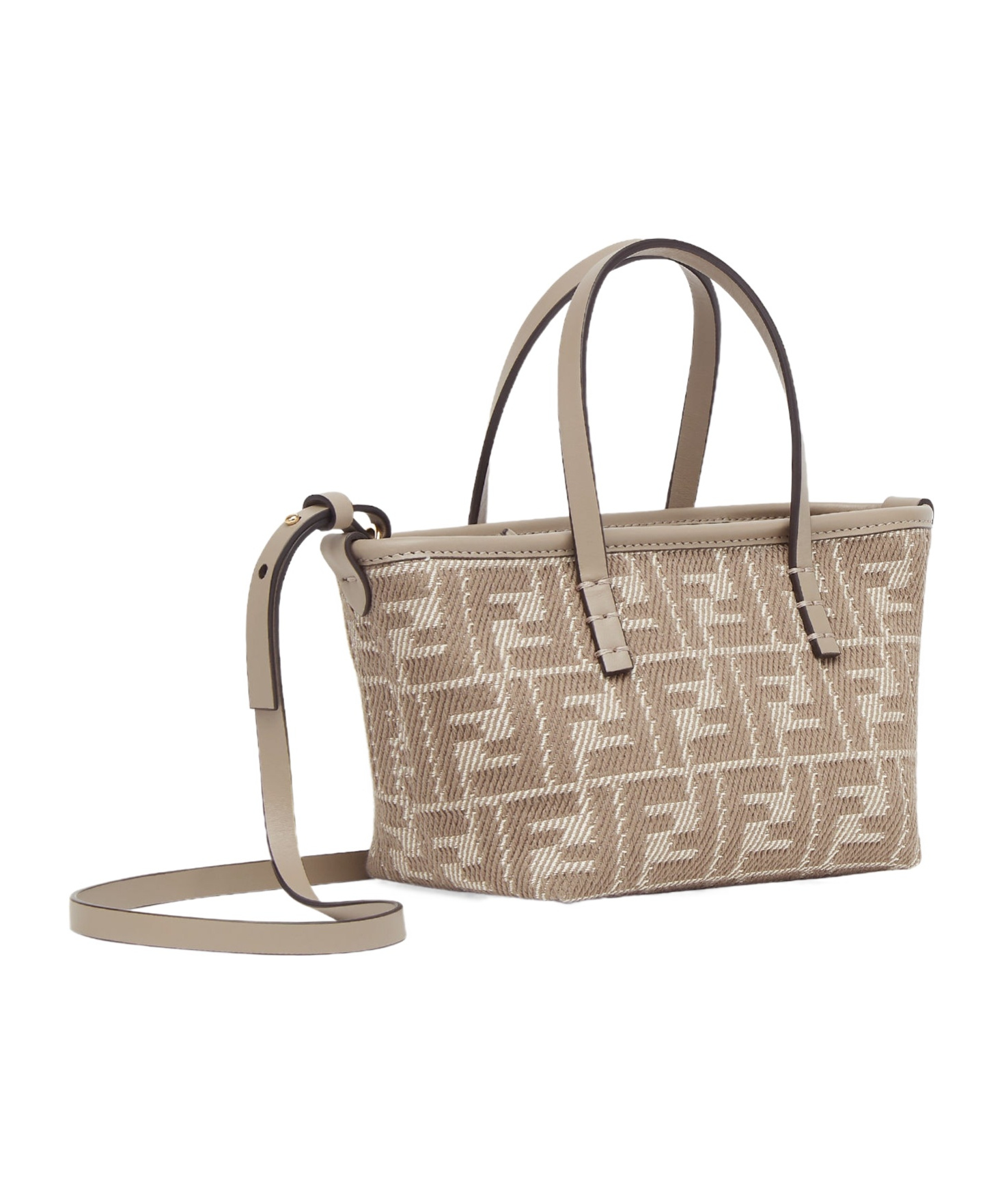 Fendi Dove Grey Roll Mini Minibag In Nude
