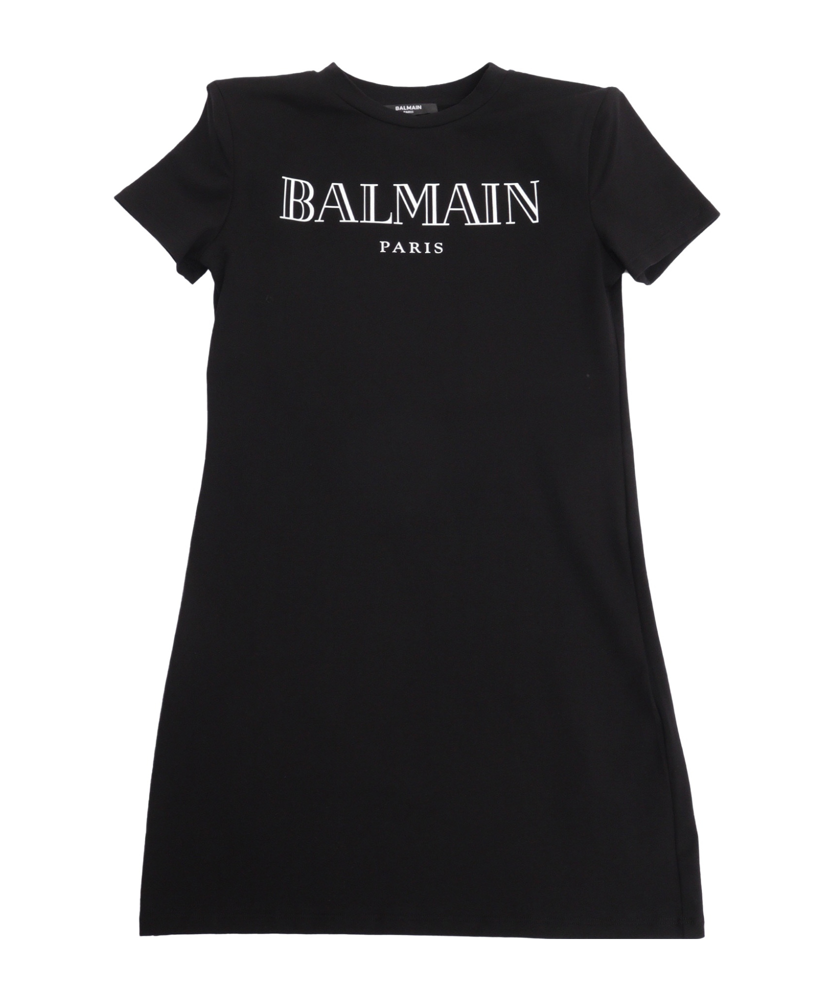 Balmain Logo-print Dress In Black