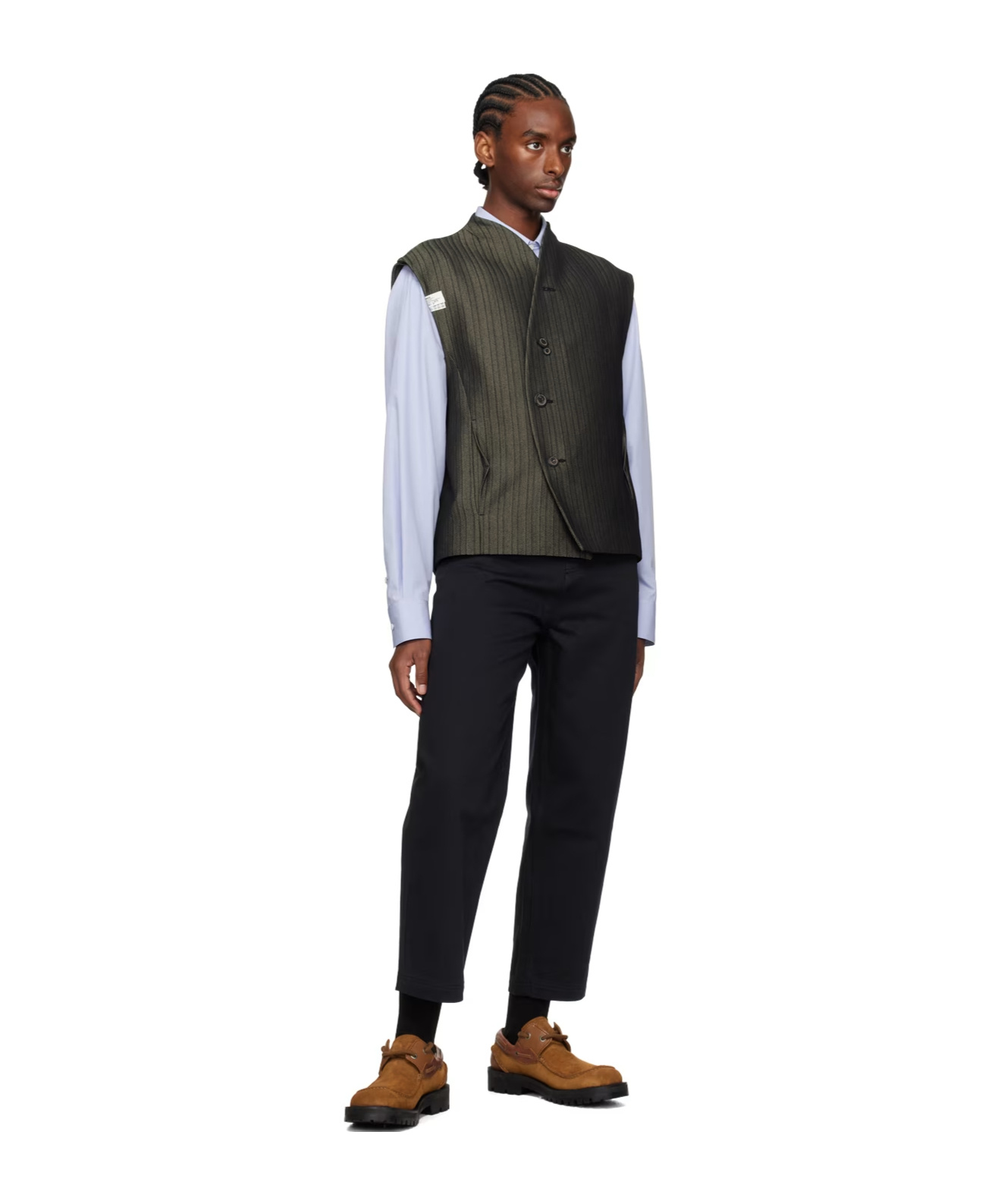Ader Error Twill Waist-loop Casual Pants In Black