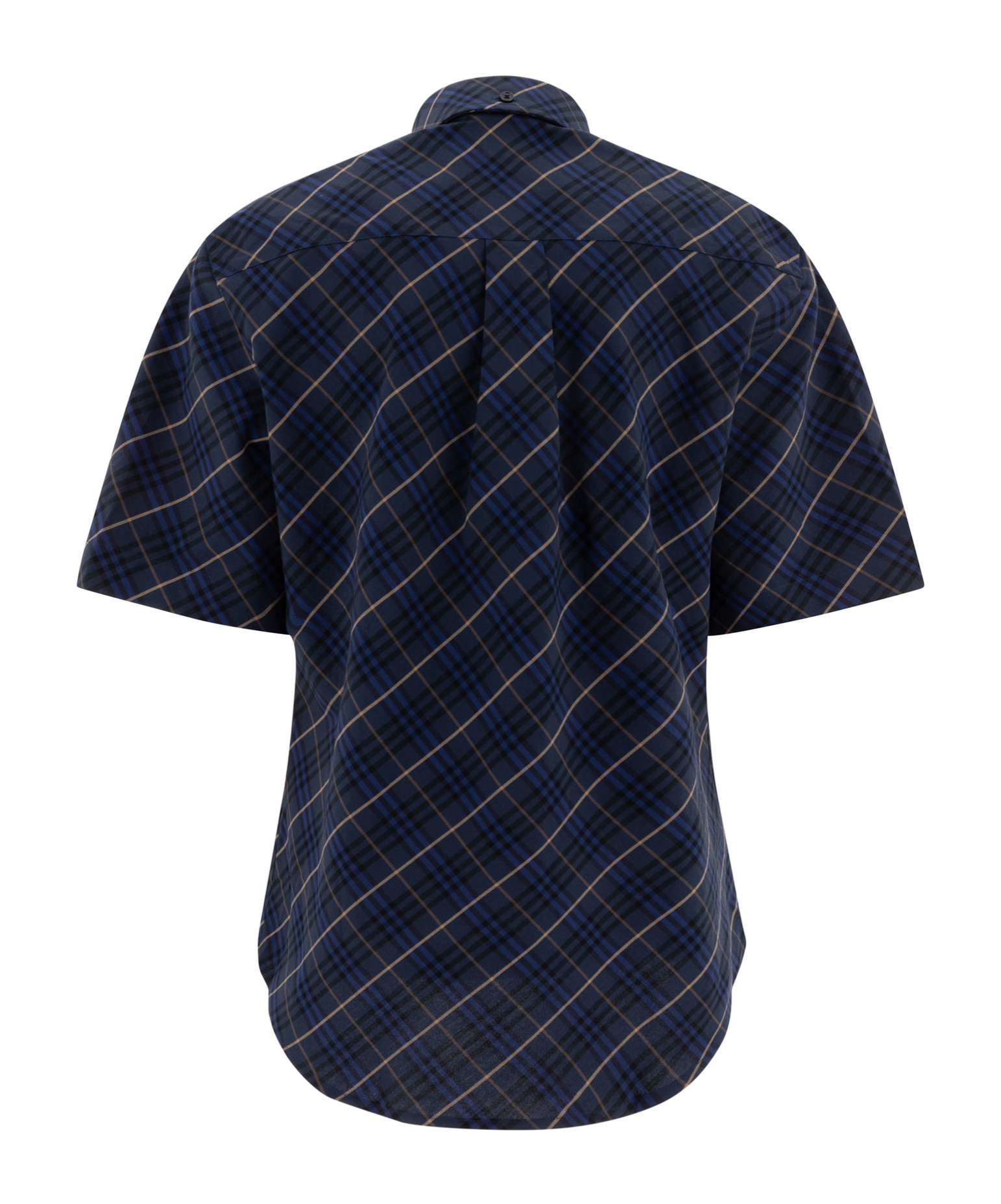 Burberry Checked Short-sleeved Shirt In Black