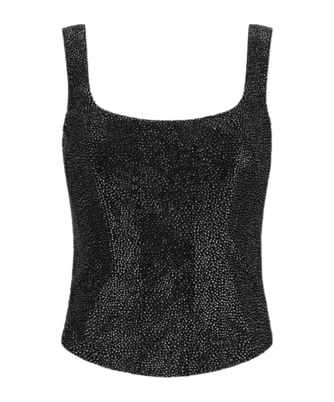 Giuseppe Di Morabito Embellished Square-neck Top In Black