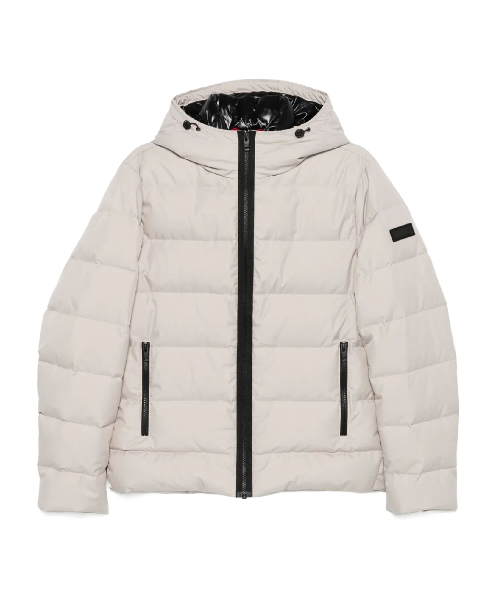 Fay Light Beige Double Front Down Jacket In White