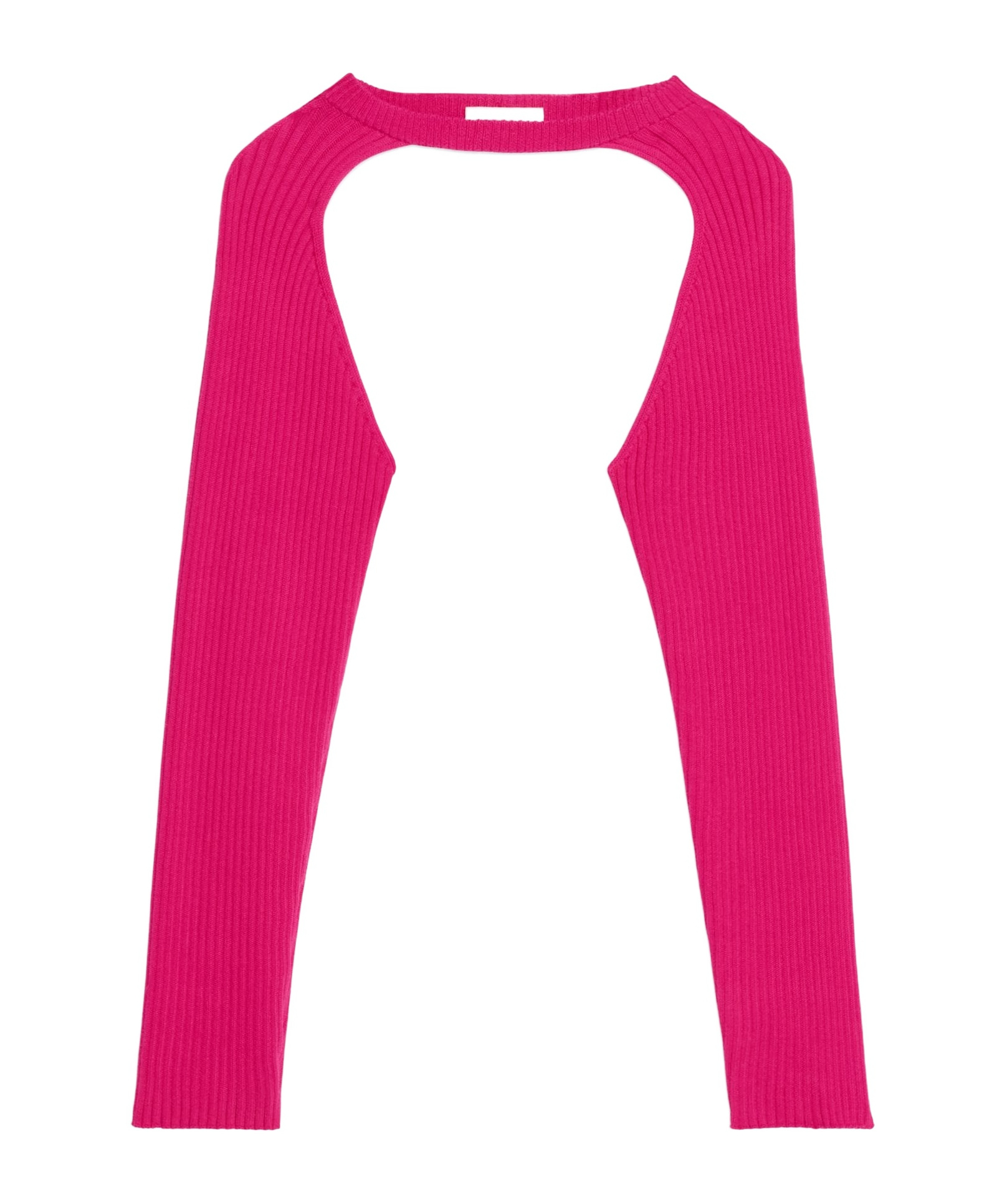 Helmut Lang Cut-out Ribbed-knit Jumper In Pink