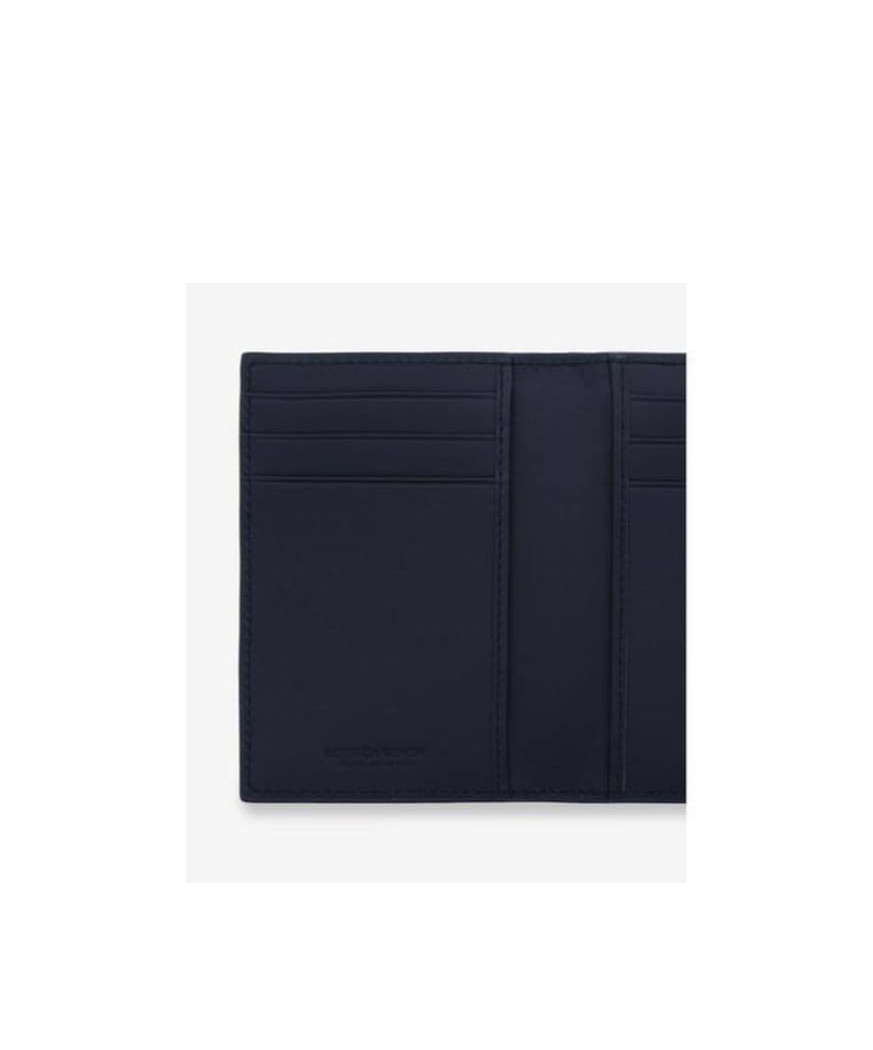 Bottega Veneta Woven Design Wallet In Gold