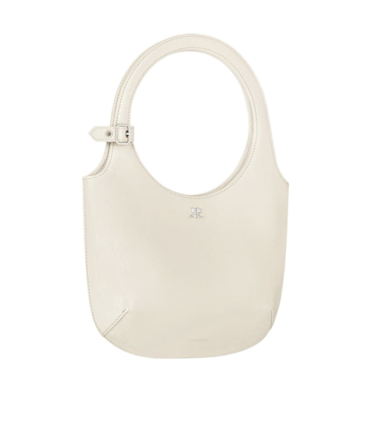 Courrèges Holy Naplack Leather Bag In White