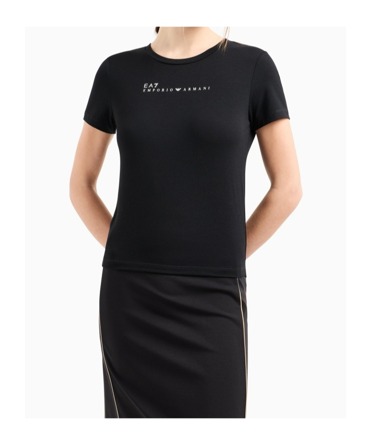 EA7 LOGO-PRINT T-SHIRT