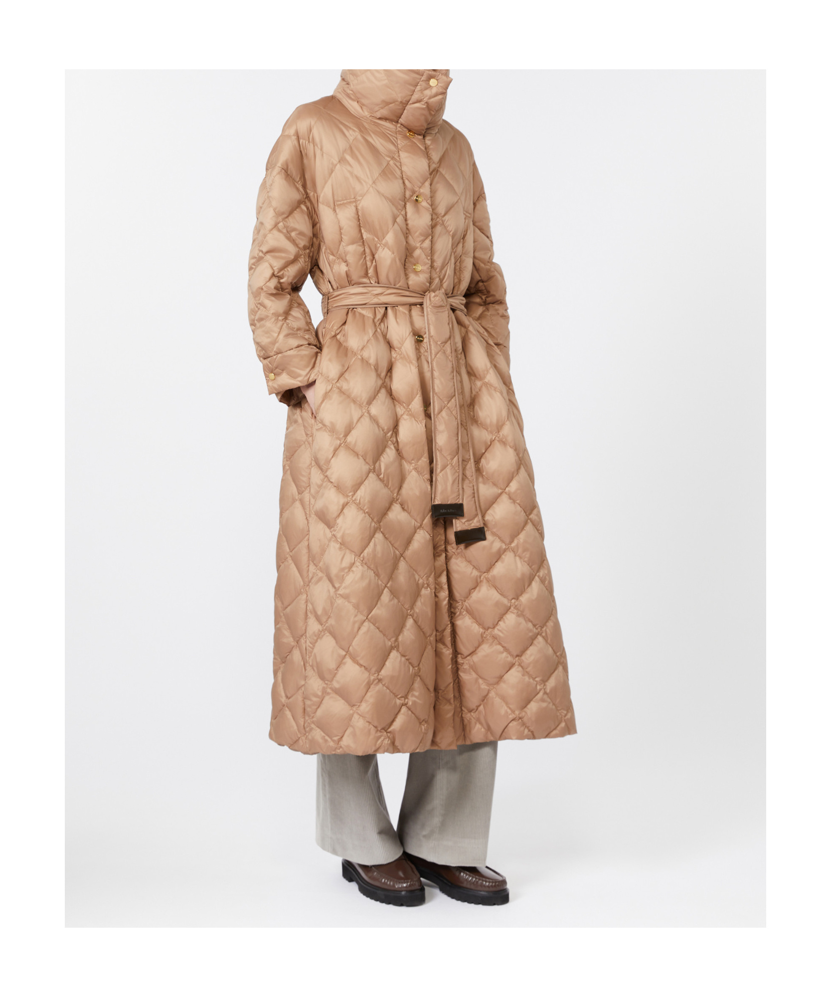 Max Mara Long-sleeved Cotton Jacket In Brown