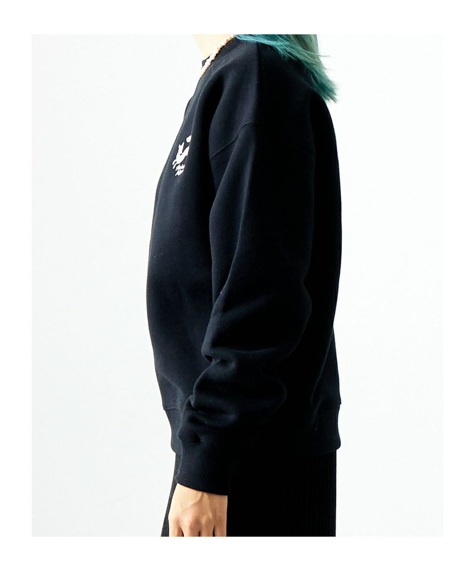 Shop Maison Kitsuné Embroidered Sweatshirt In Black