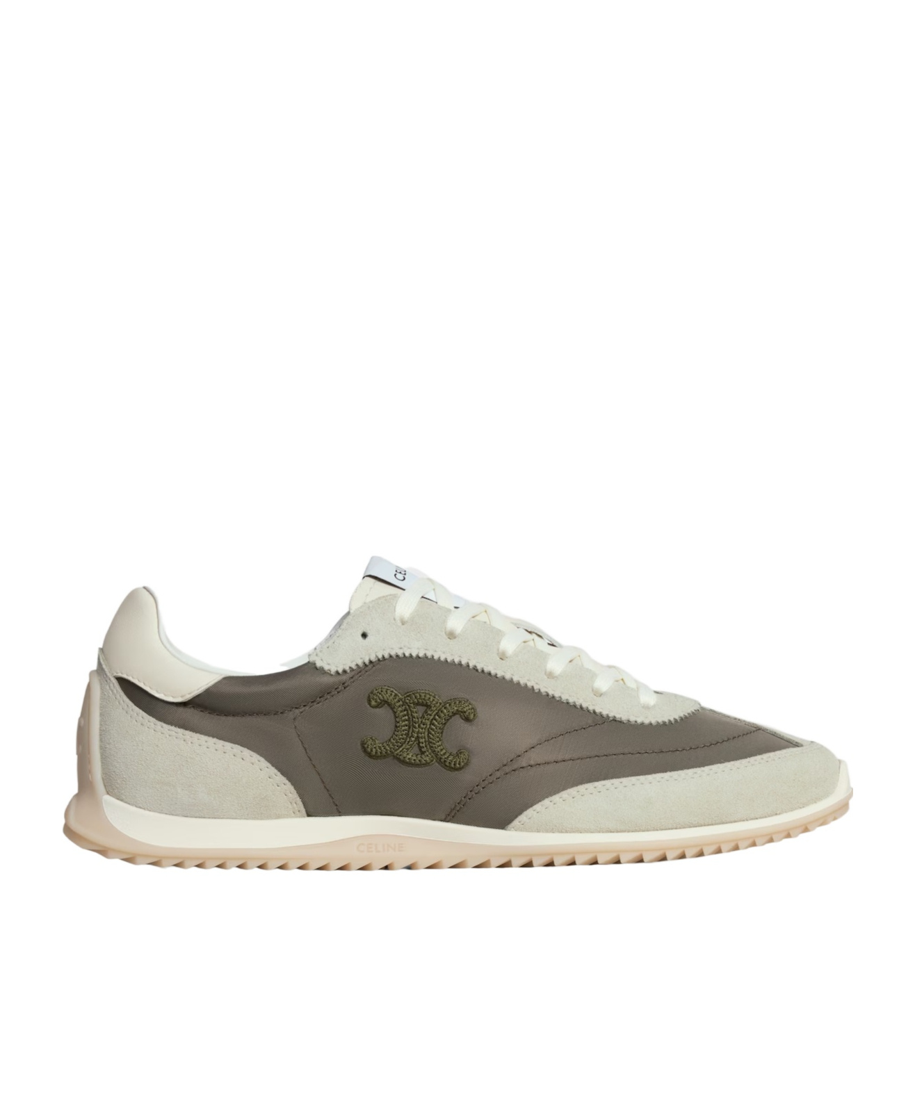 Celine Low Top Sneakers Featuring Triomphe Design In Gold