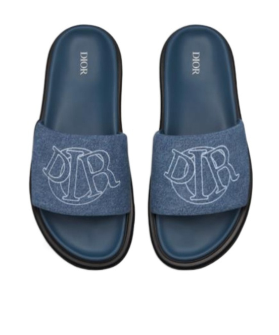 DIOR DIOR HOMME AQUA SLIP-ON SANDALS 