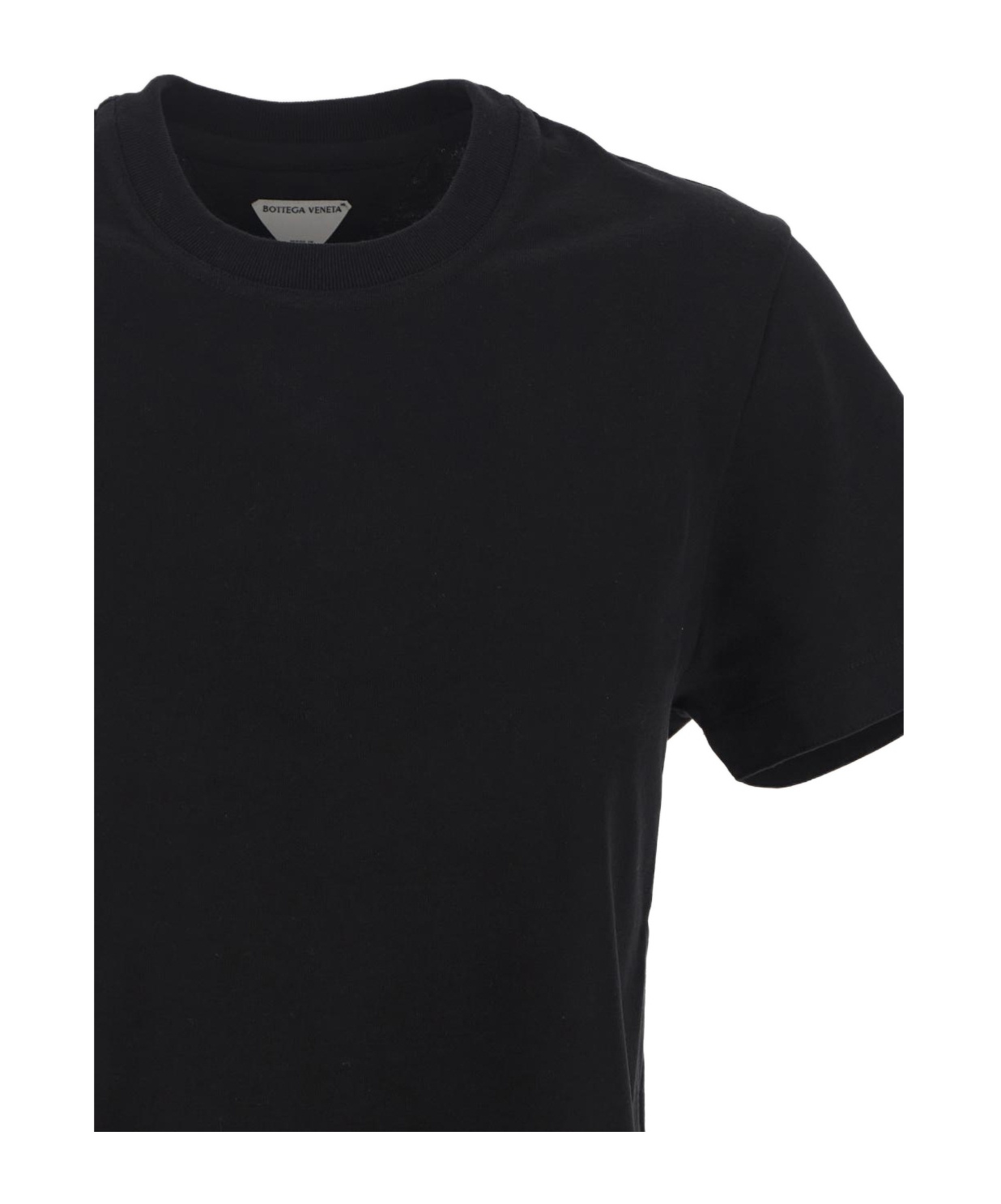 Bottega Veneta T-shirt With Round Neck And Short Sleeves In Black