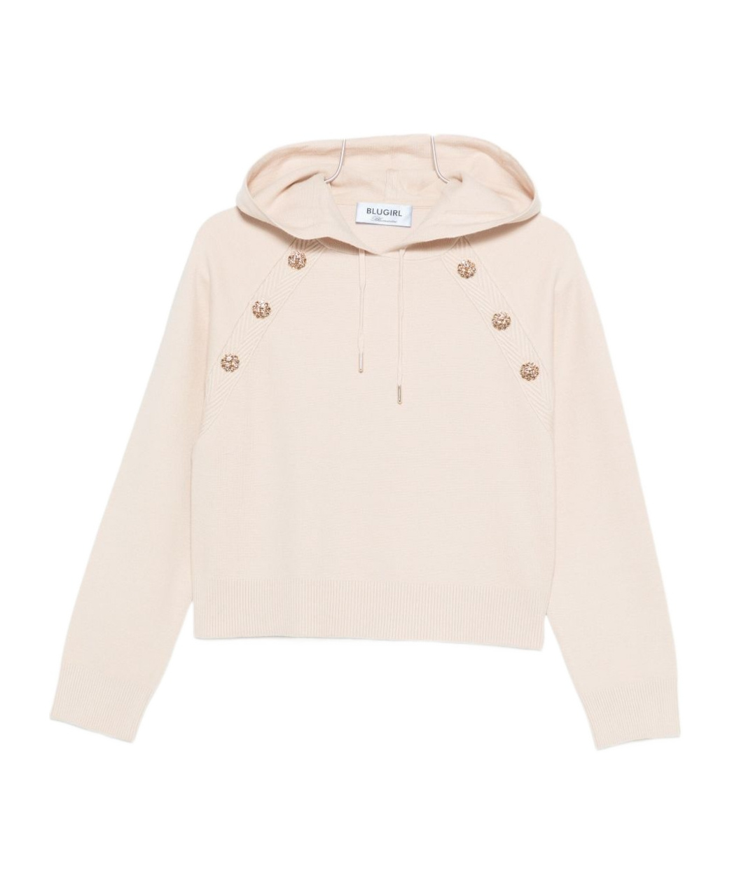 Blugirl Drawstring Hooded Sweatshirt In Neutral