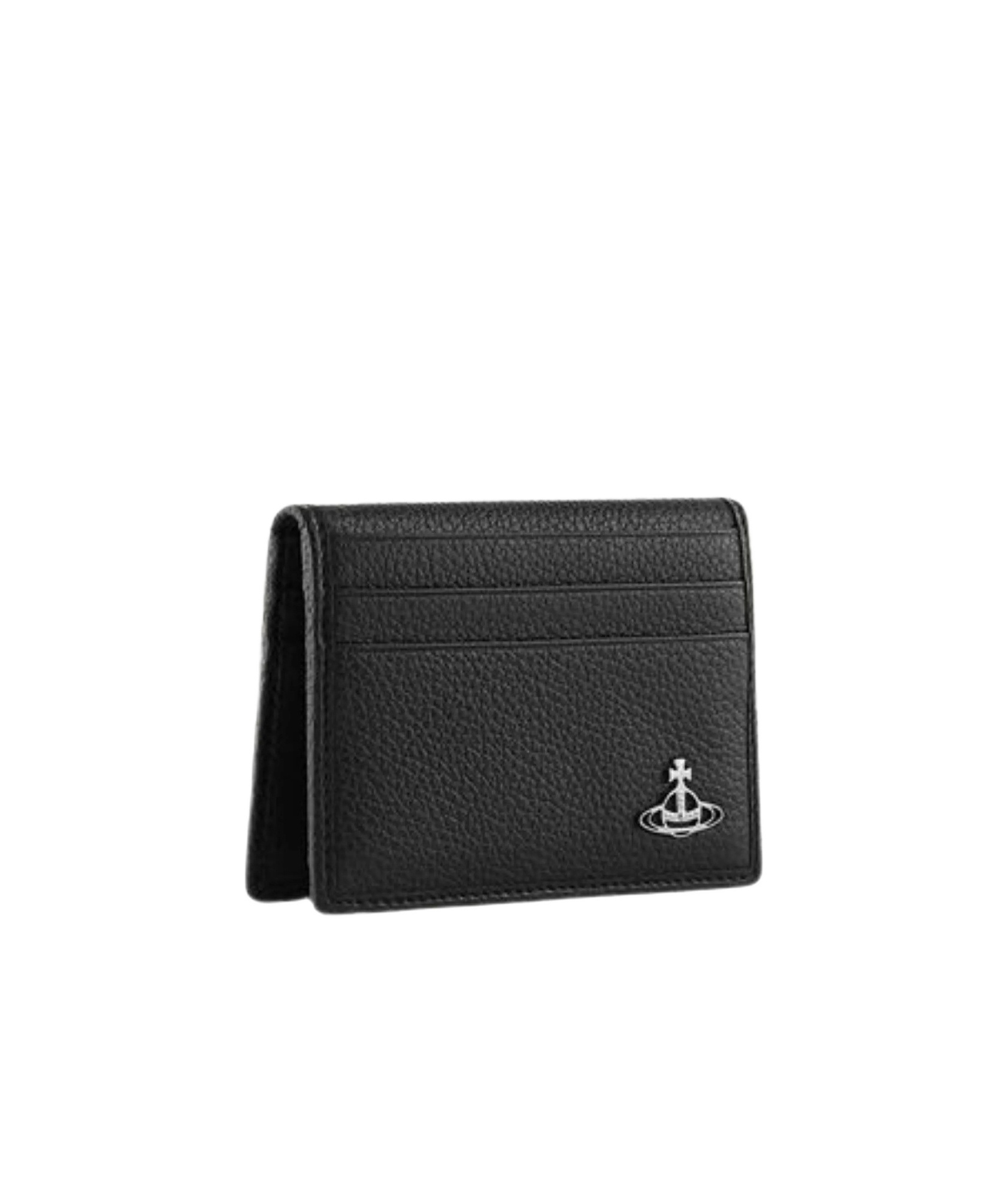 Vivienne Westwood Orb-plaque Bi-fold Wallet In Black