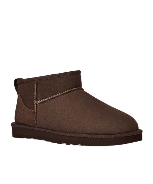 Ugg M Classic Ultra Mini Dusted Cocoa Ankle Boot In Brown