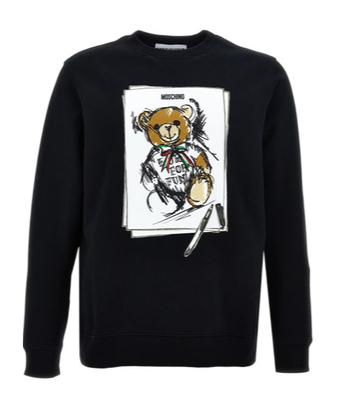 Moschino Teddy Sweatshirt In Black