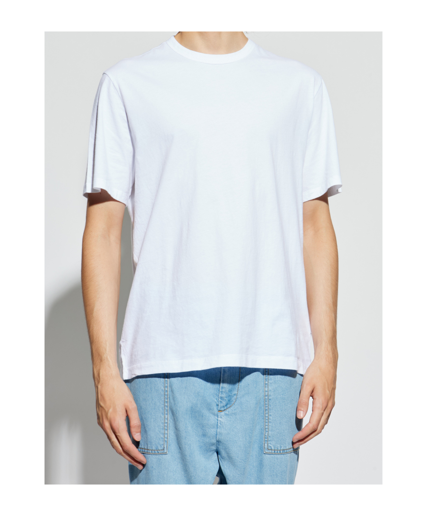 Officine Generale Three-pack Crew Neck Short-sleeved T-shirts In White
