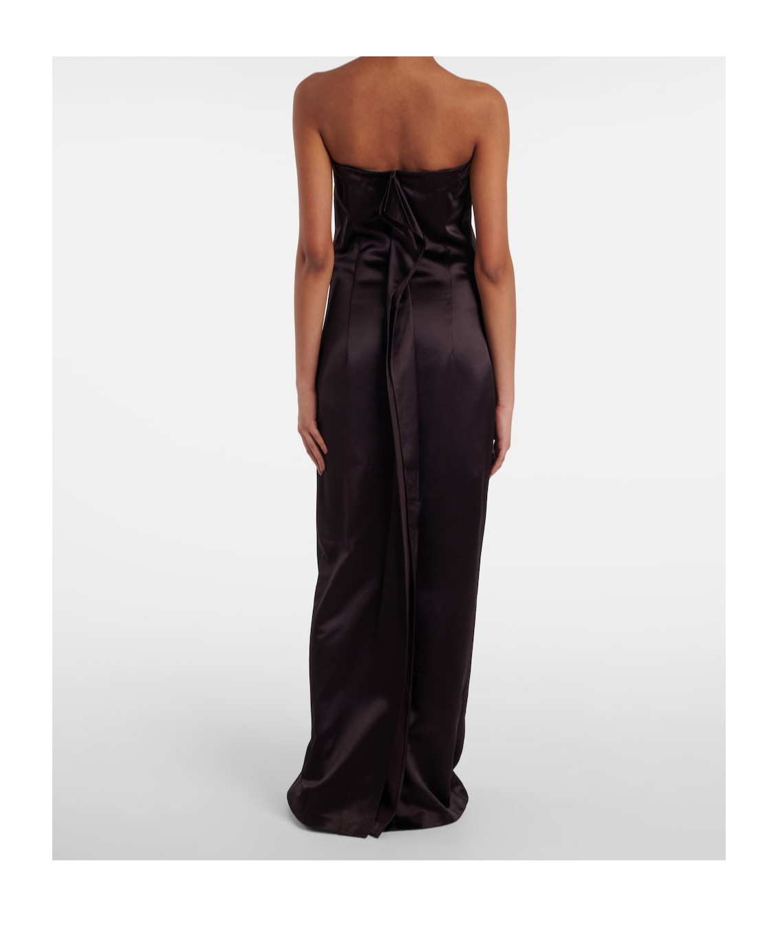 The Row Dolci Silk-blend Gown In Gray