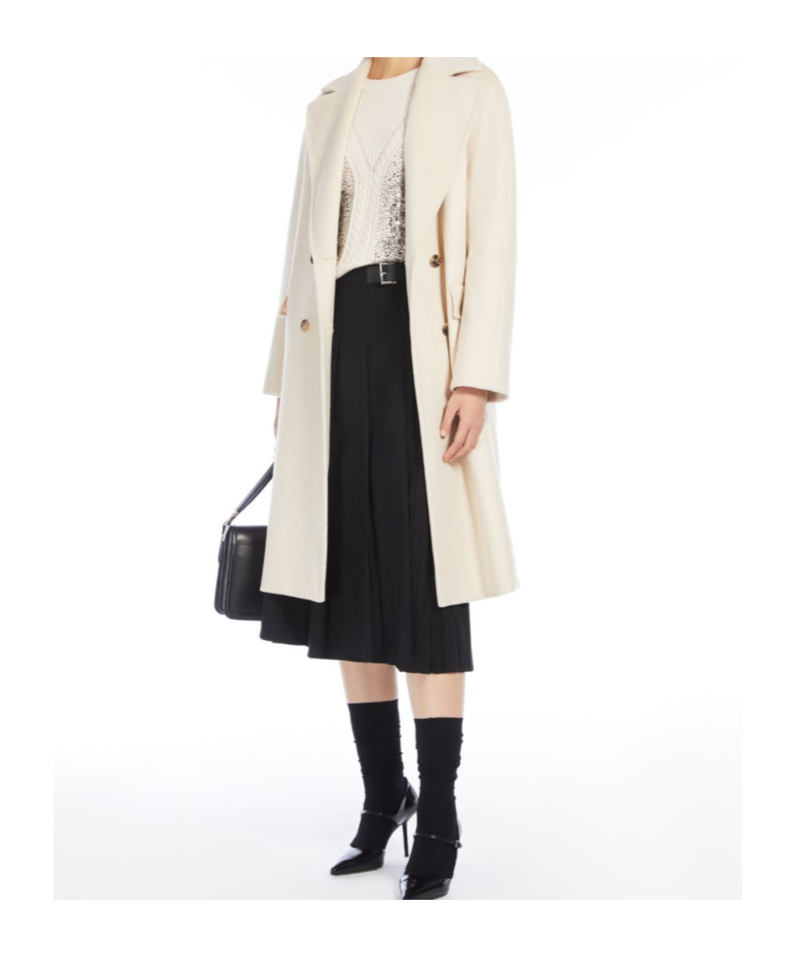 Max Mara Long-sleeved Wool Sweater In White