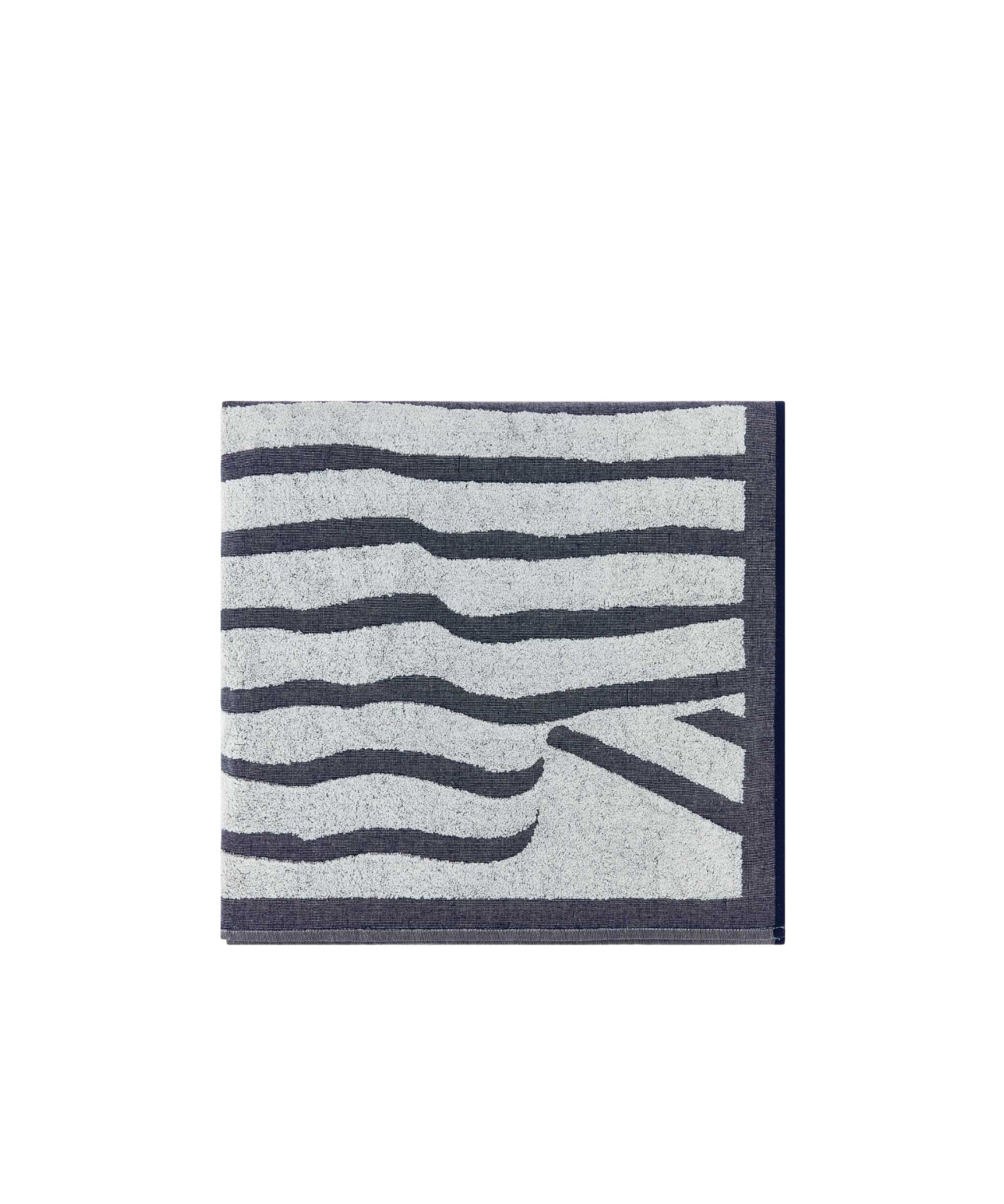 Jean Paul Gaultier Embroidered Terry Fabric Beach Towel In Gray