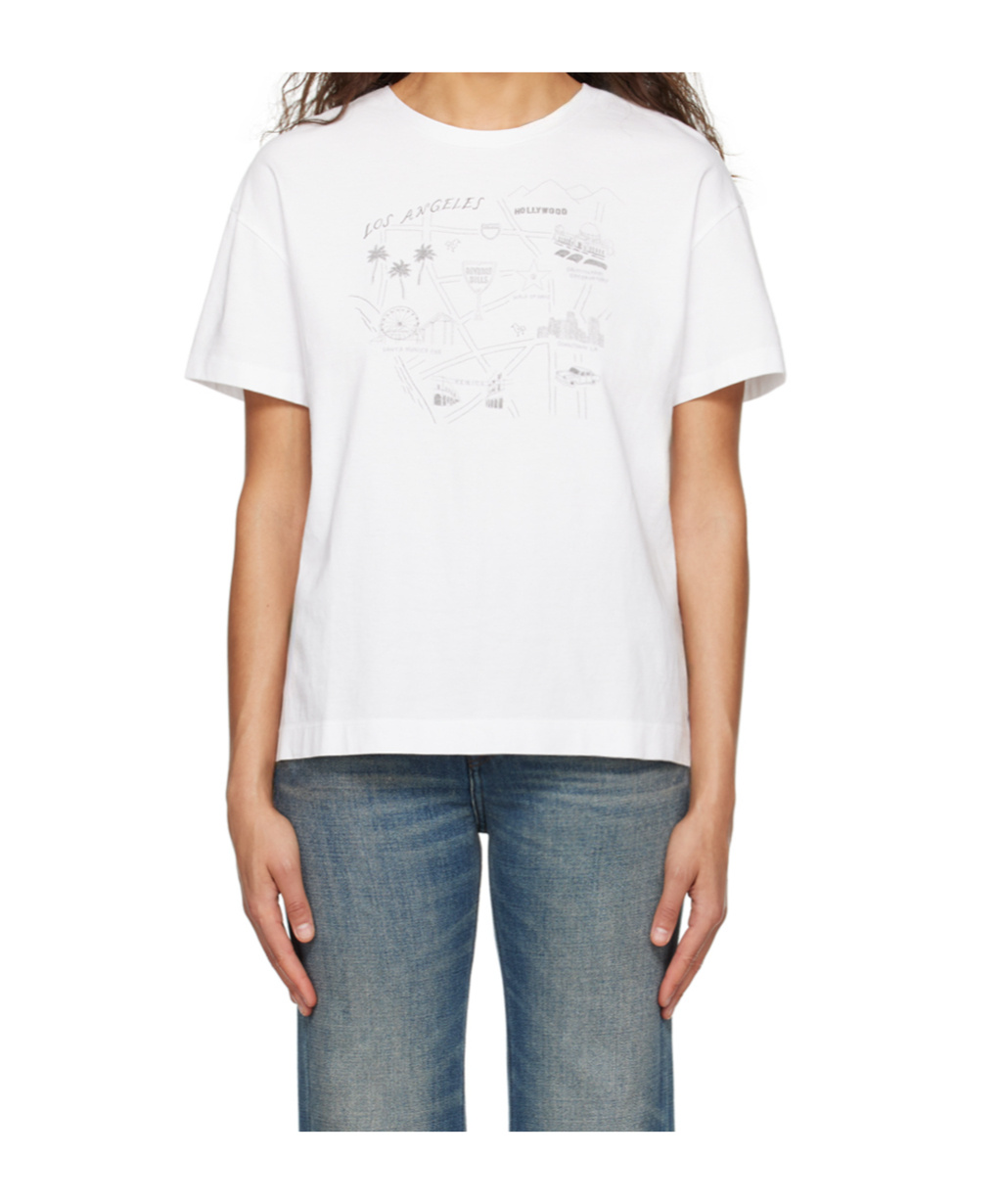 Rag & Bone Logo Round-neck T-shirt In White
