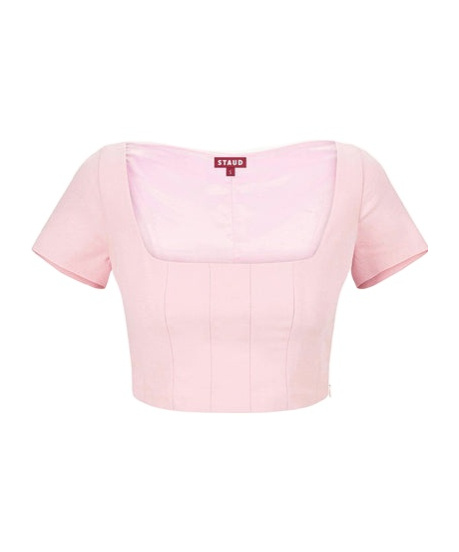 Staud Short Jacket In Pink