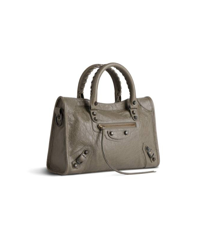 Balenciaga Small Lambskin Le City Top-handle Bag In Brown