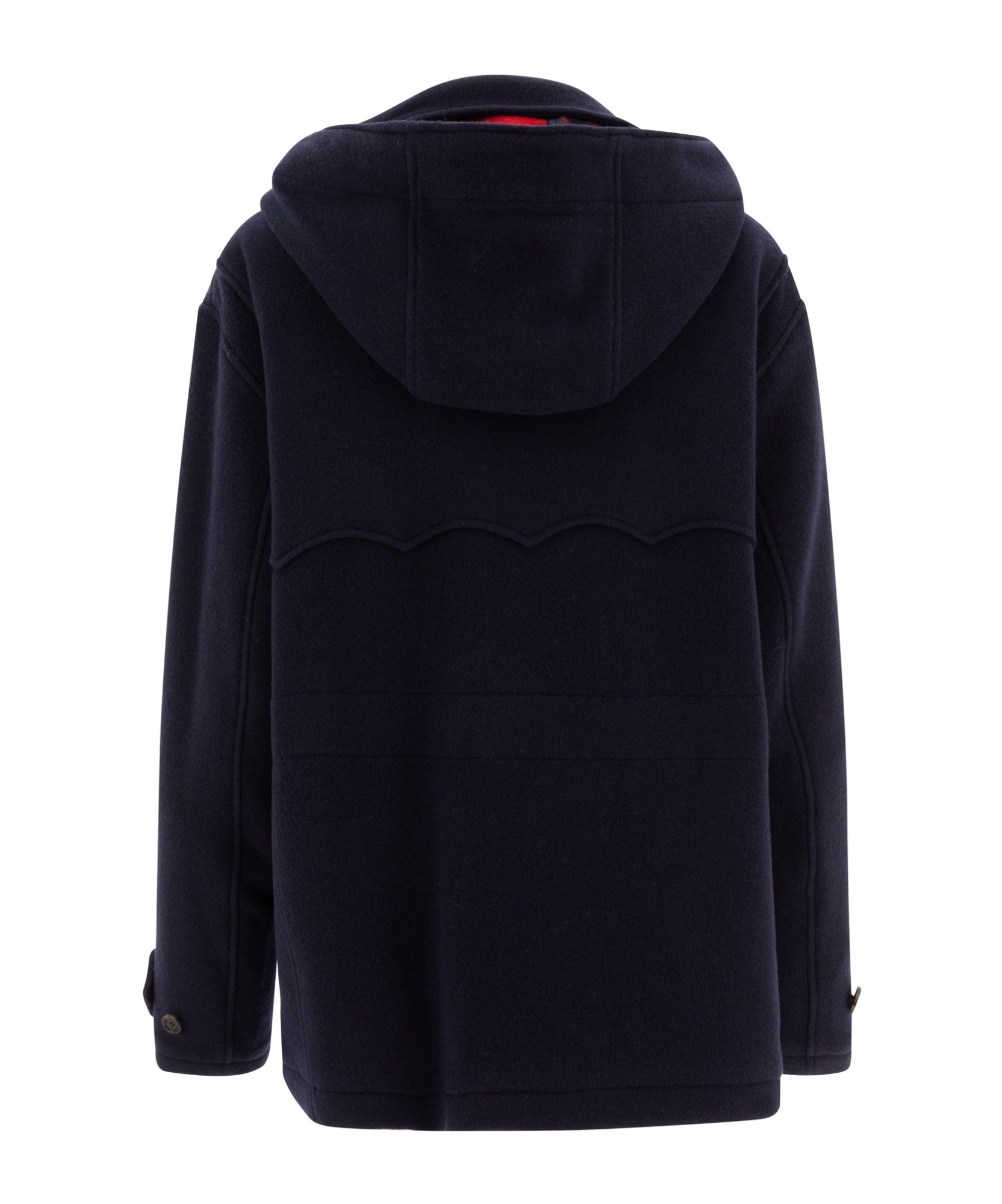 Baracuta Double Wool Short Duffle Navy Blue Montgomery Jacket In Black