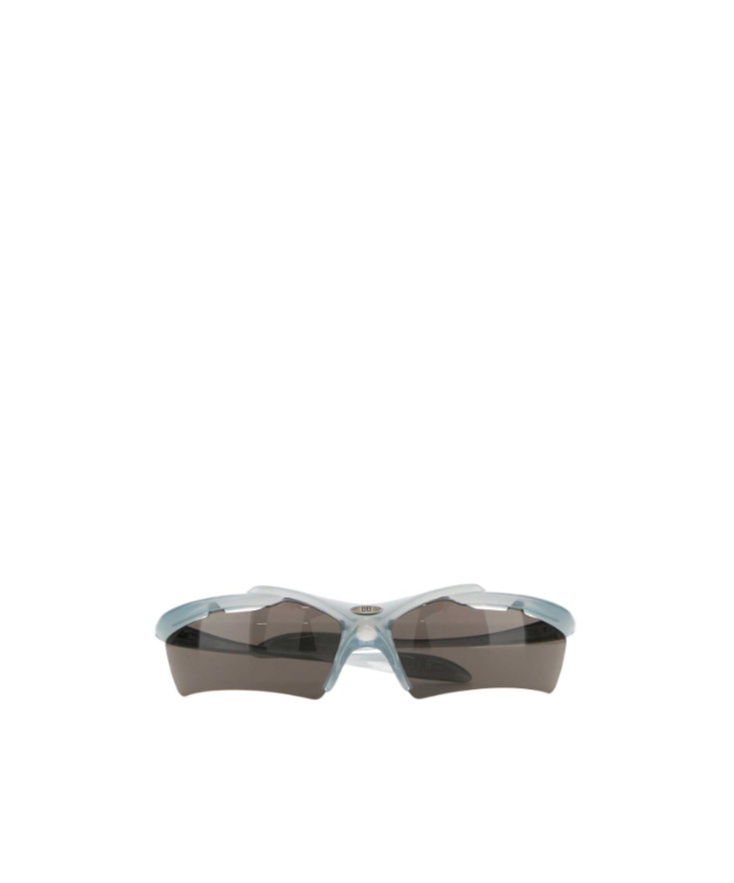 Balenciaga Light Blue Acetate Turbo Rectangle Sunglasses